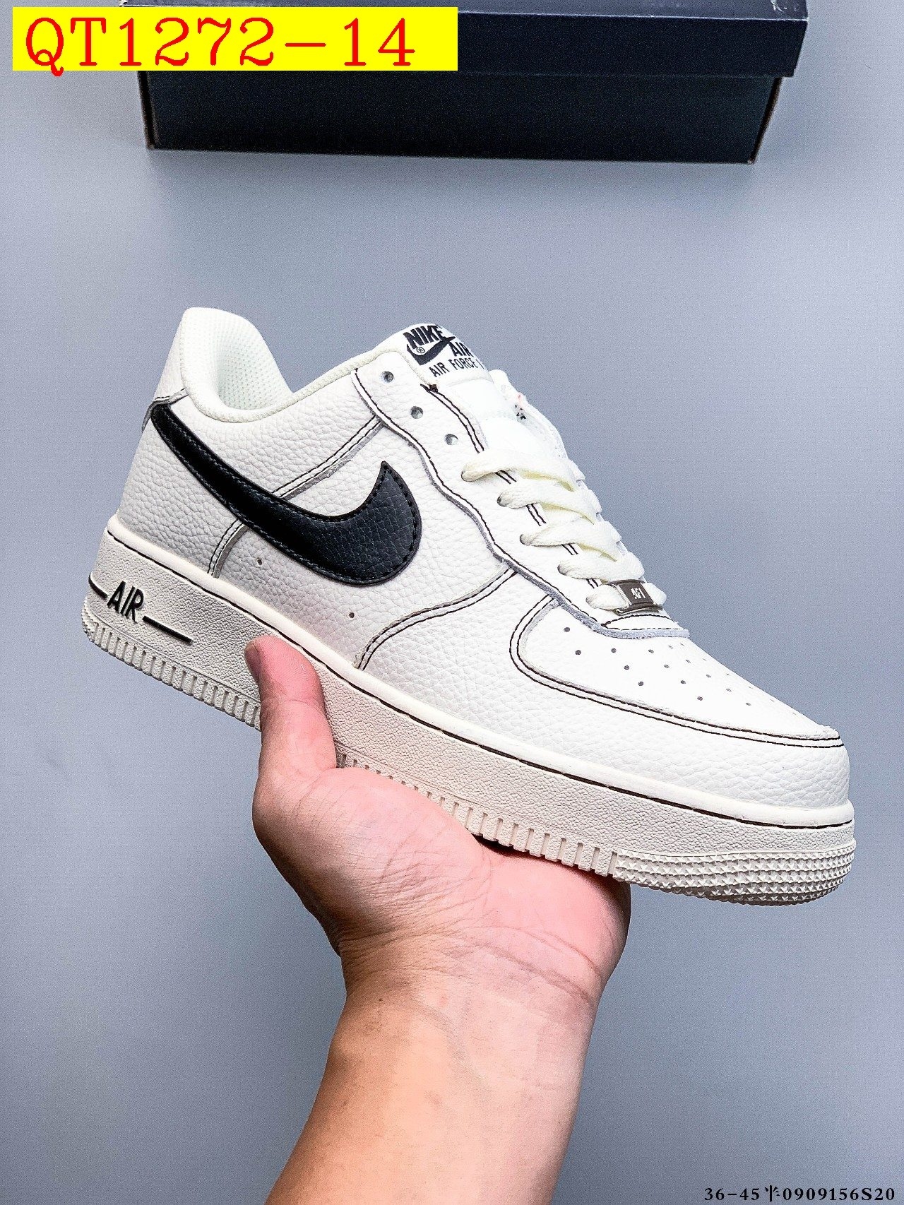 48$ Nike Air Force 1 Low Leather all colors Size 36-45 half 826090 QT1272 gallery