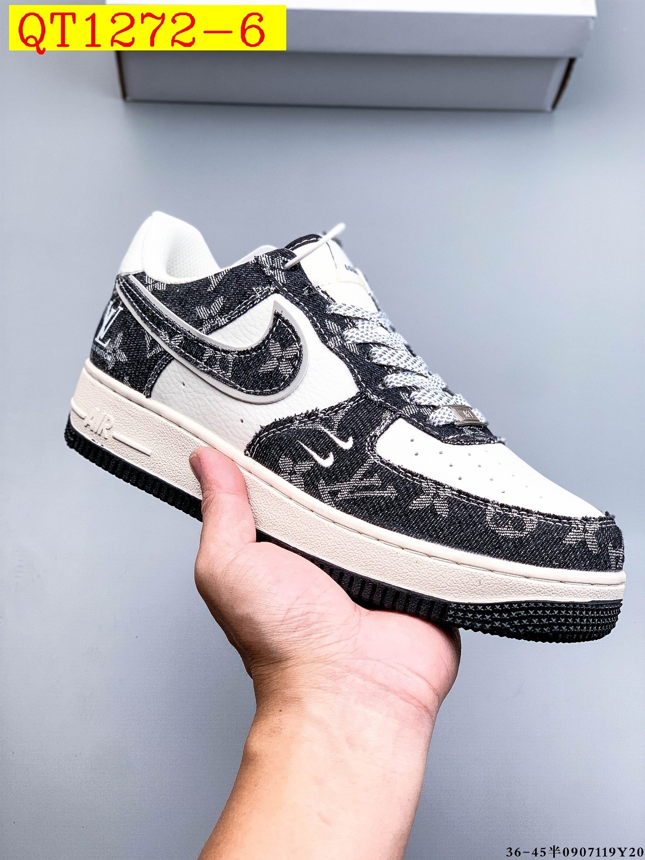 48$ Nike Air Force 1 Low Leather all colors Size 36-45 half 826090 QT1272 gallery