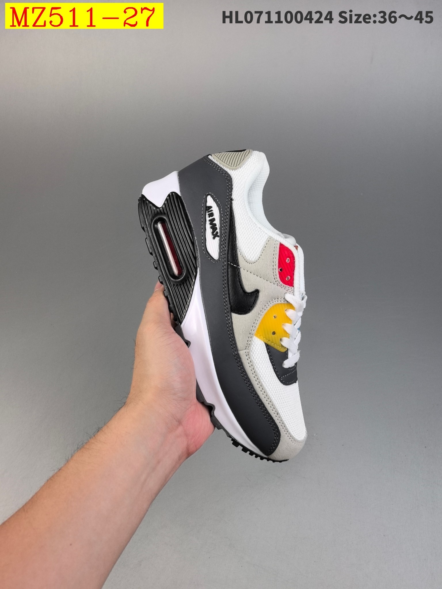 48$ Nike Air Max 90 EssentialWhite Red size 36-45 723220 MZ511 gallery