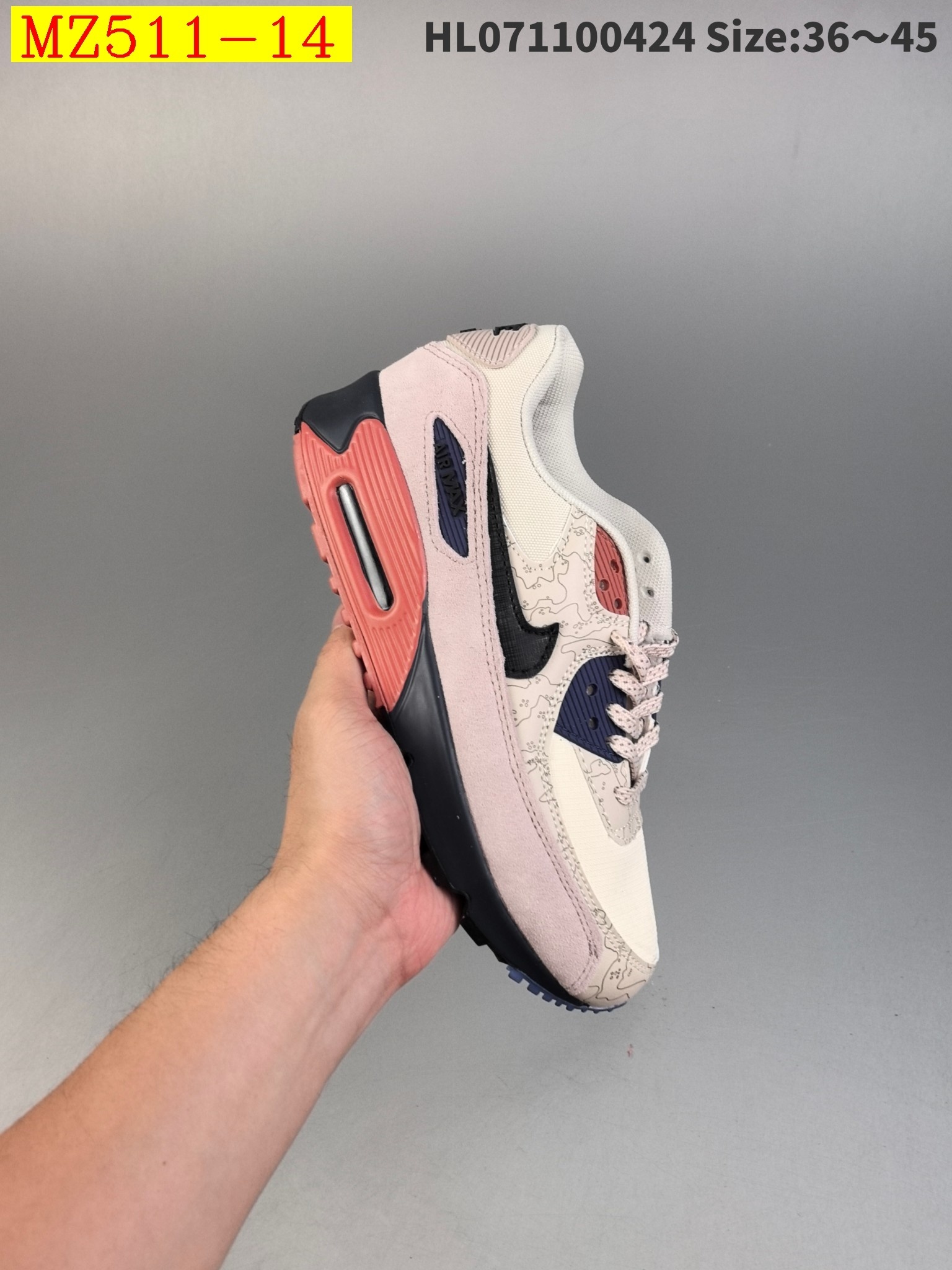 48$ Nike Air Max 90 EssentialWhite Red size 36-45 723220 MZ511 gallery