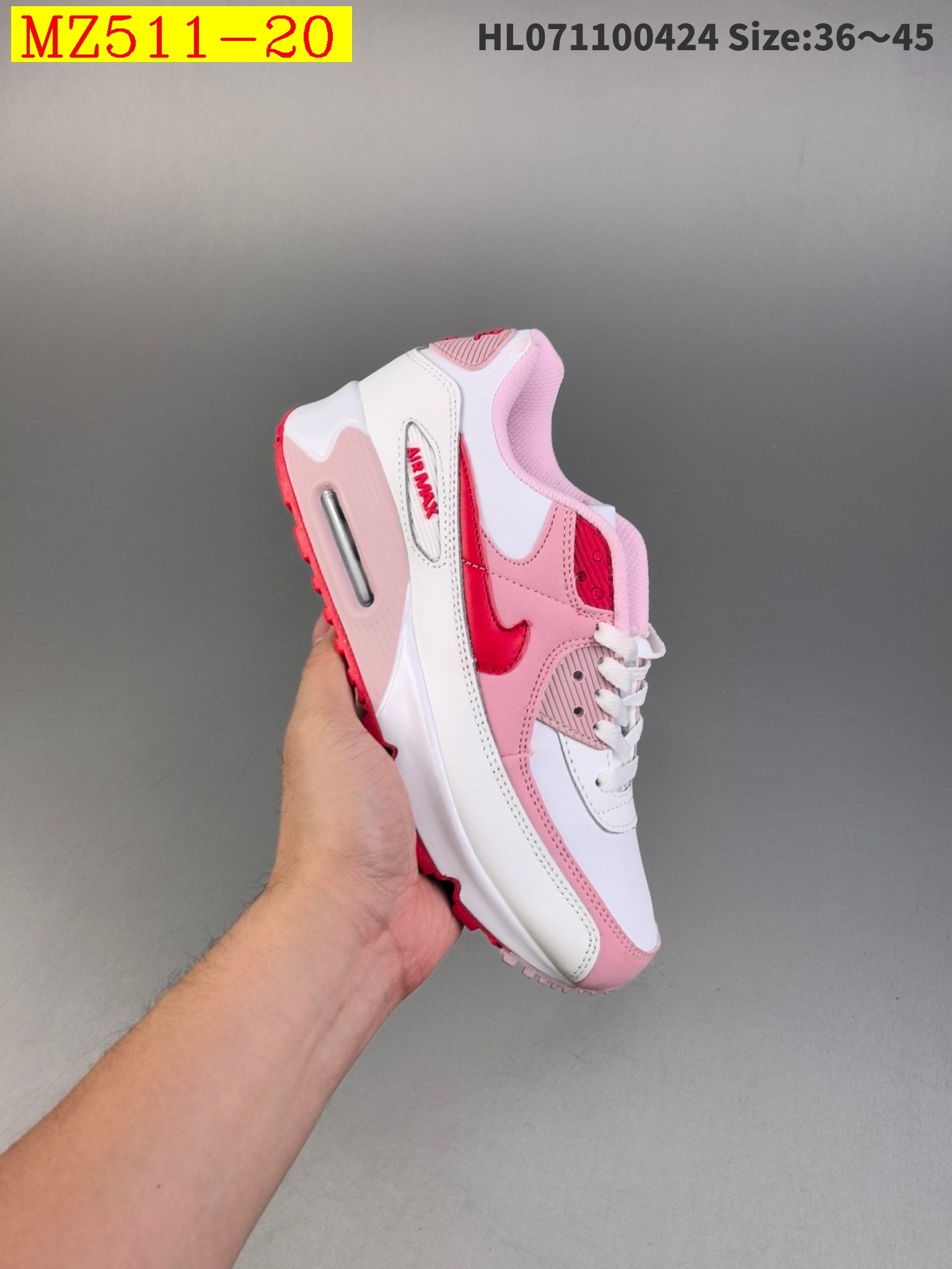 48$ Nike Air Max 90 EssentialWhite Red size 36-45 723220 MZ511 gallery