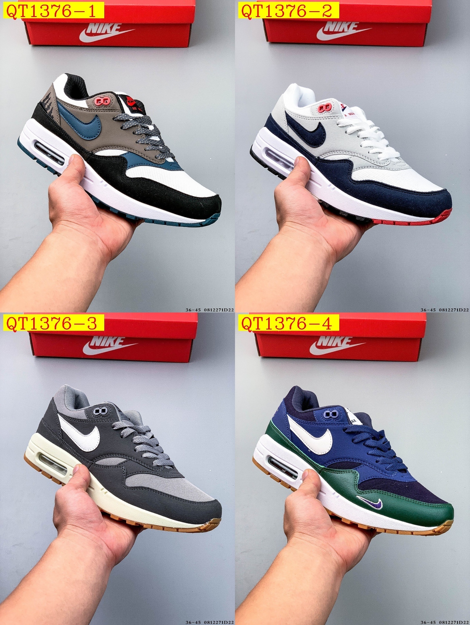 48$ Nike Nike Air Max 1 87 Size 36-45 425230 QT1376 gallery