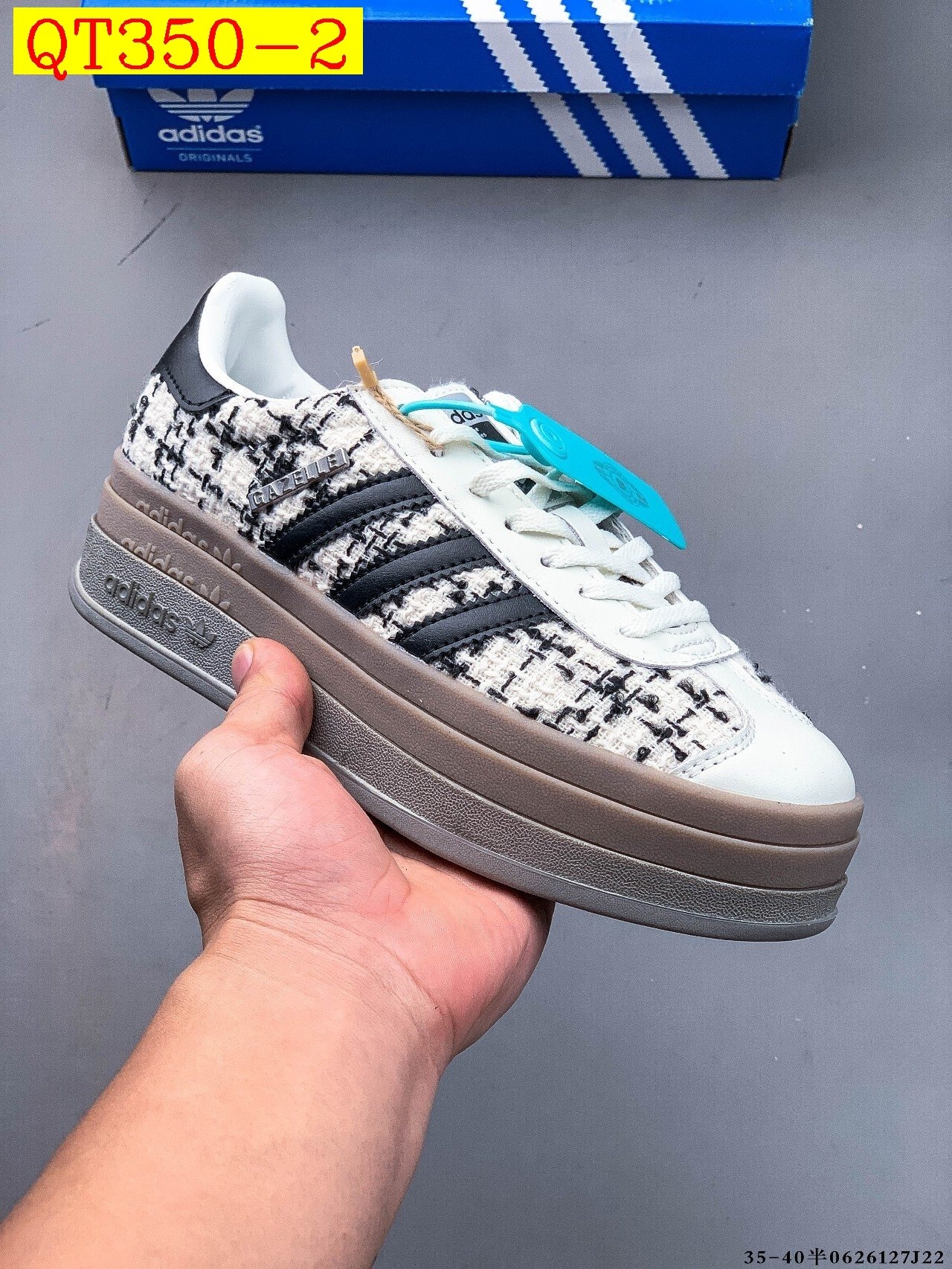 48$ Top Quality Adidas Gazelle Bold W size 36-45 half 720230 QT350 gallery