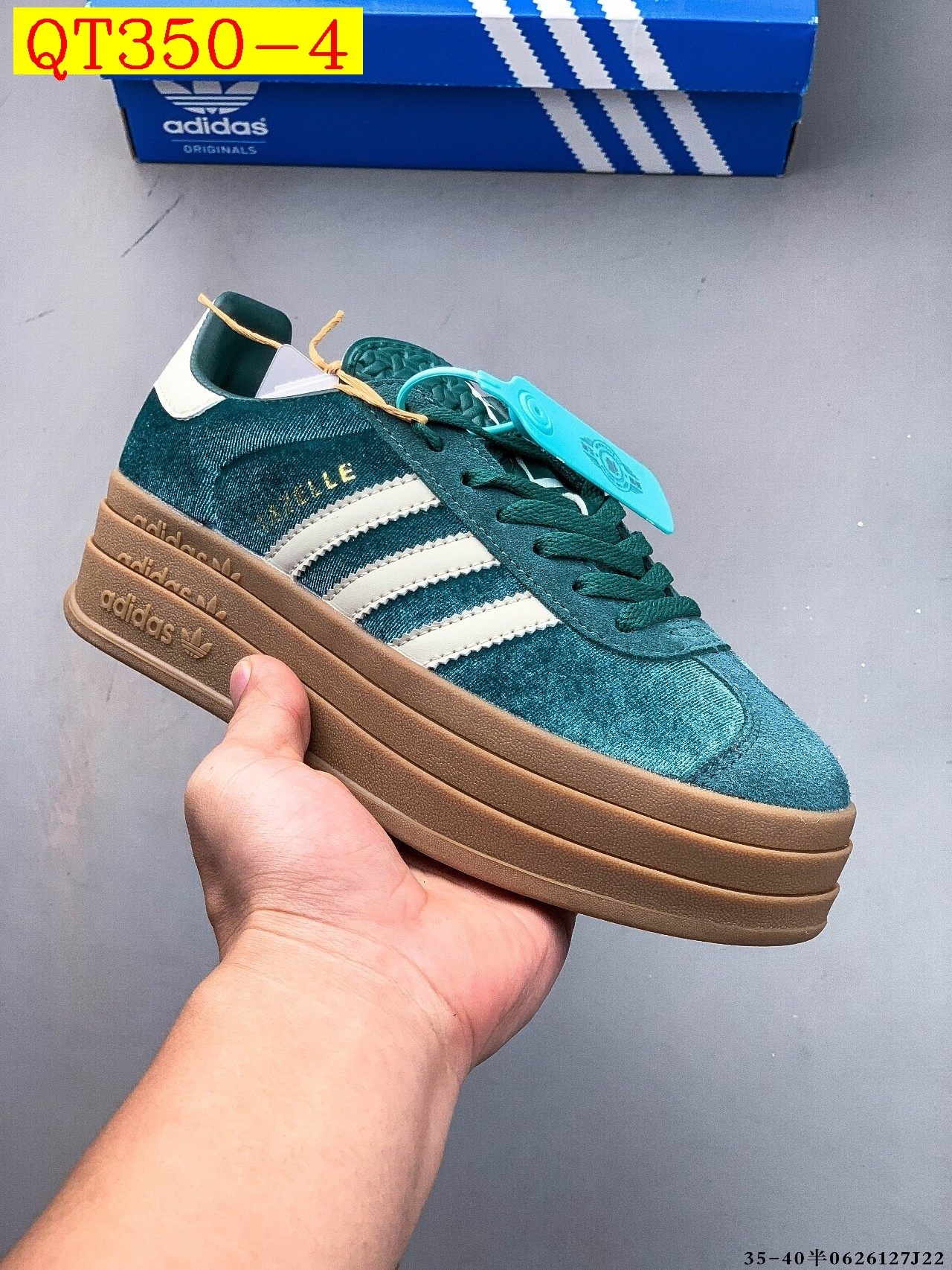 48$ Top Quality Adidas Gazelle Bold W size 36-45 half 720230 QT350 gallery