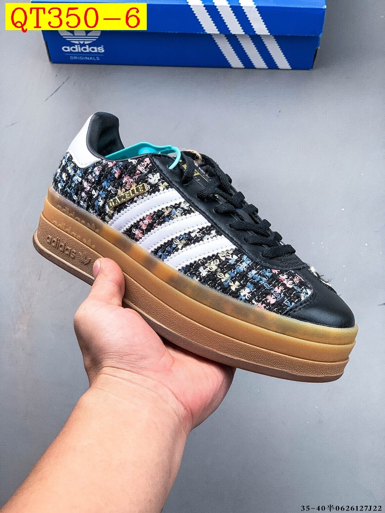48$ Top Quality Adidas Gazelle Bold W size 36-45 half 720230 QT350 gallery