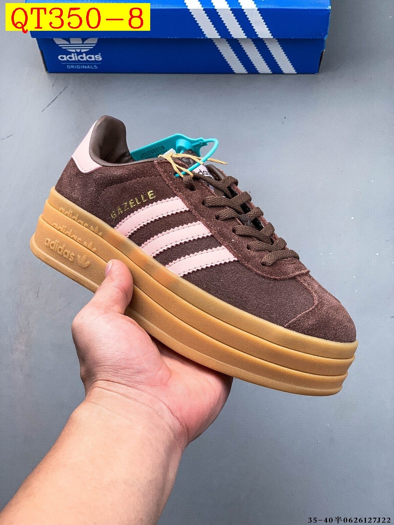 48$ Top Quality Adidas Gazelle Bold W size 36-45 half 720230 QT350 gallery