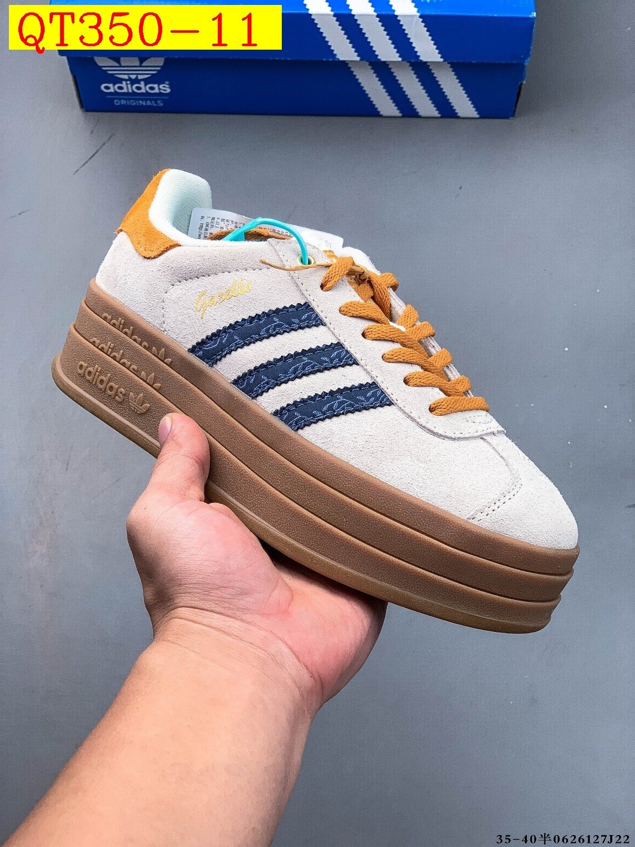 48$ Top Quality Adidas Gazelle Bold W size 36-45 half 720230 QT350 gallery