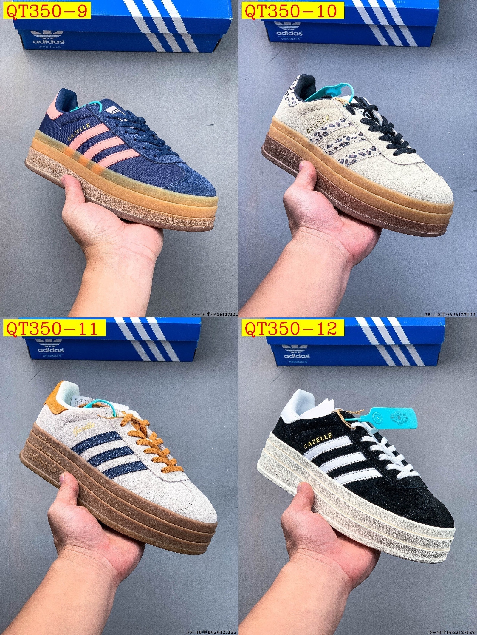 48$ Top Quality Adidas Gazelle Bold W size 36-45 half 720230 QT350 gallery