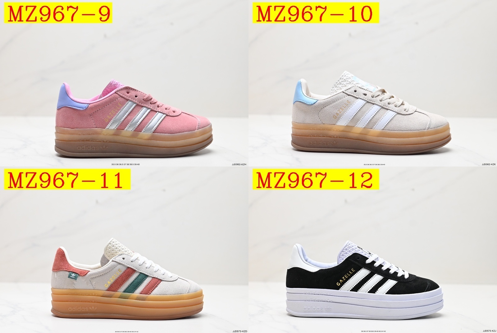 48$ Top Quality adidas Originals Gazelle Bold W half size 36-42 227250 MZ967 gallery