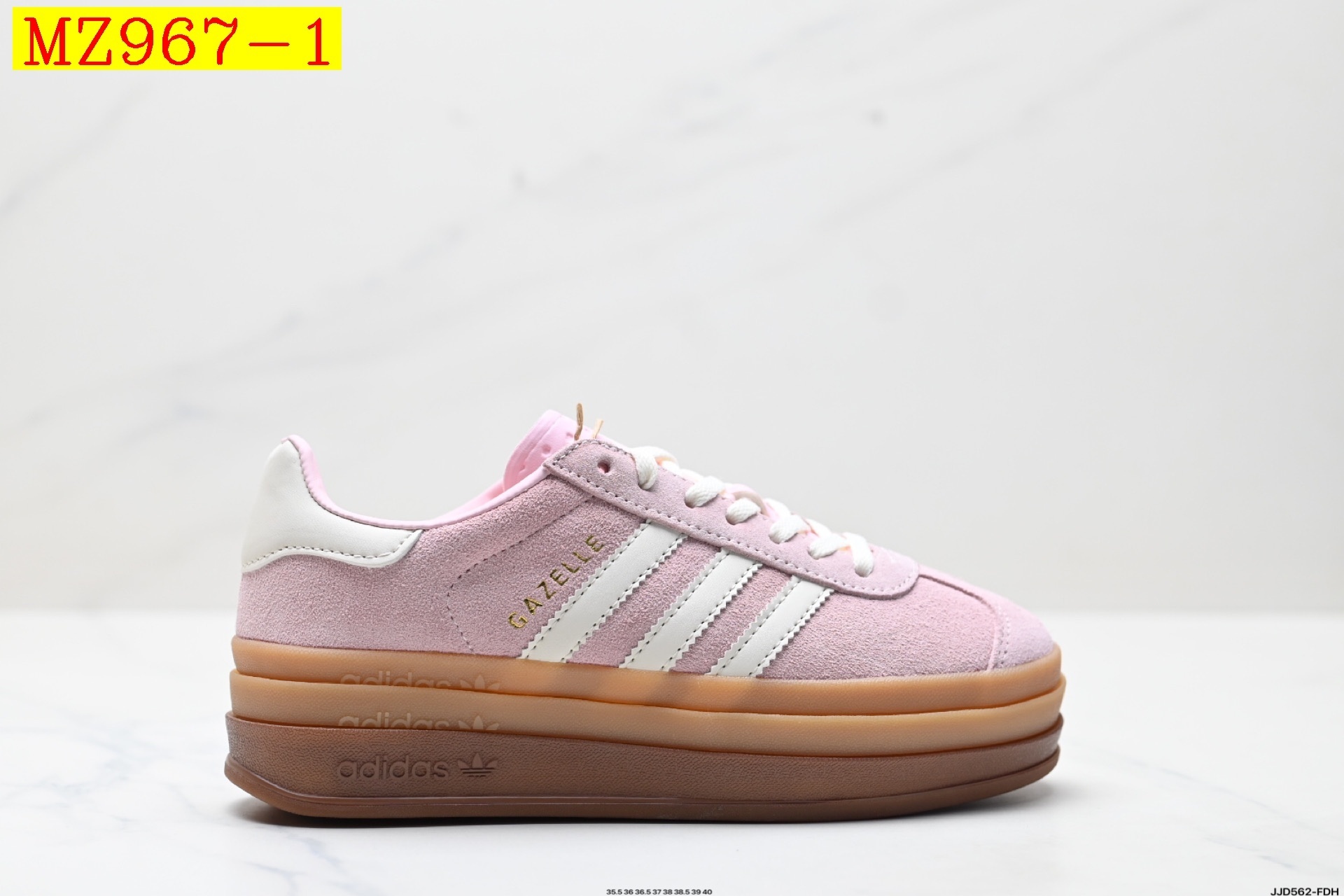 48$ Top Quality adidas Originals Gazelle Bold W half size 36-42 227250 MZ967 gallery