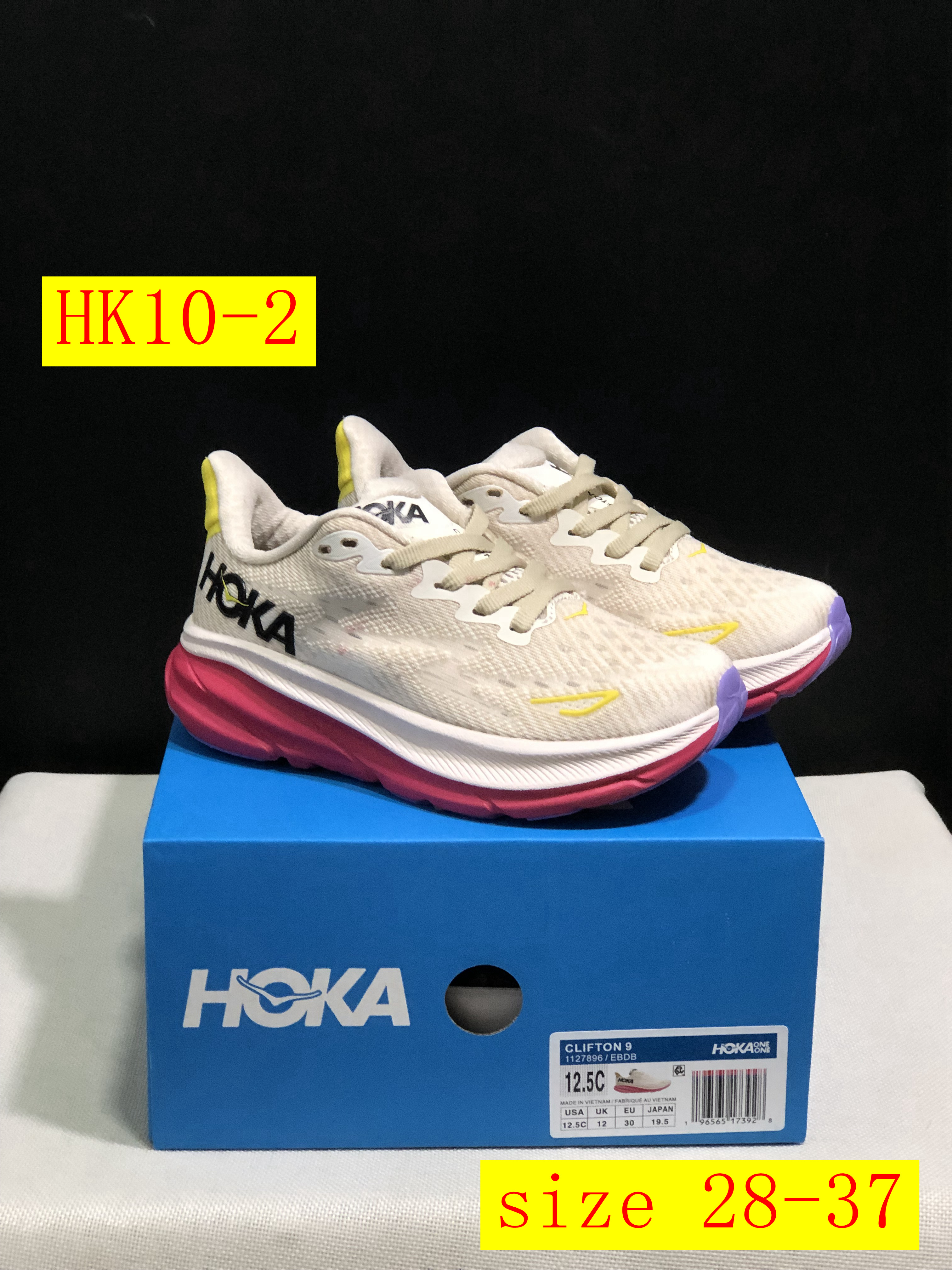 48$ dh HOKA 9 ONE ONE Clifton 9 size 28-37 HK10 gallery