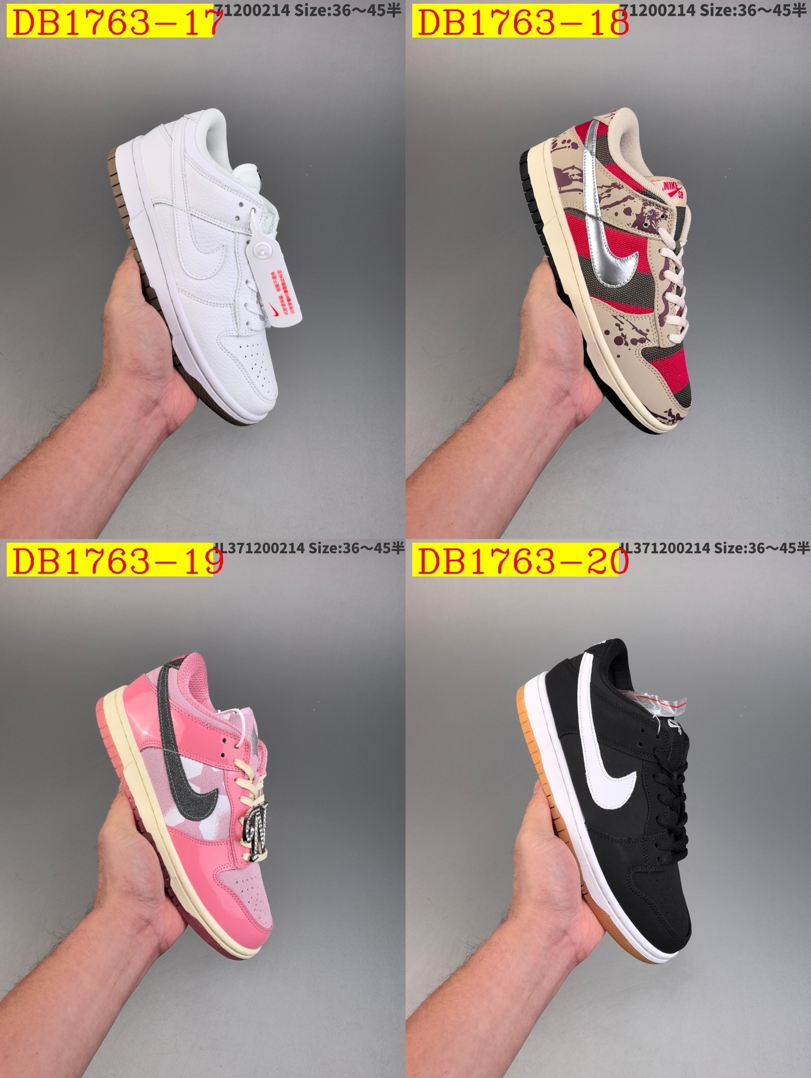 48$ dh Nike Dunk Low Half size 36-45 62345034388 DB1763 gallery