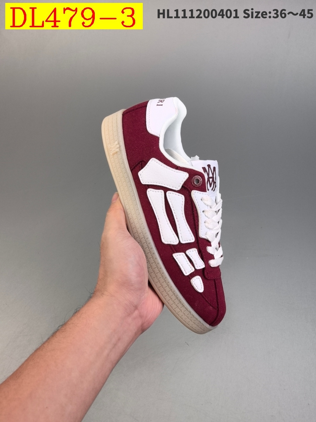 48$ dh amiri Skel top low sneakers size 36-45 92845034389 DL479 gallery