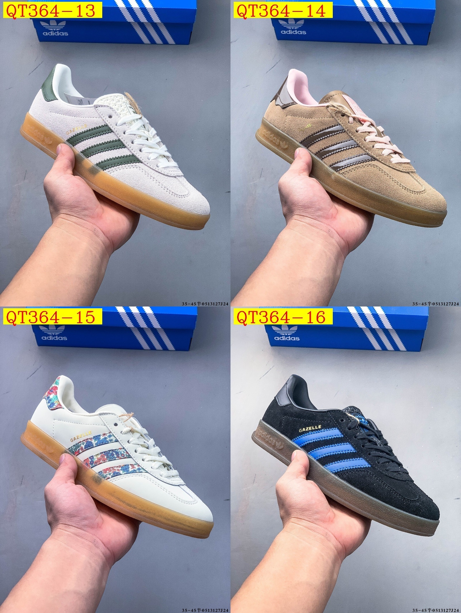 49$ Adidas Gazelle size 36-45 half 422460 QT364 gallery