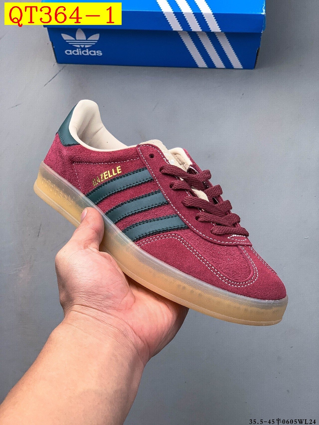 49$ Adidas Gazelle size 36-45 half 422460 QT364 gallery