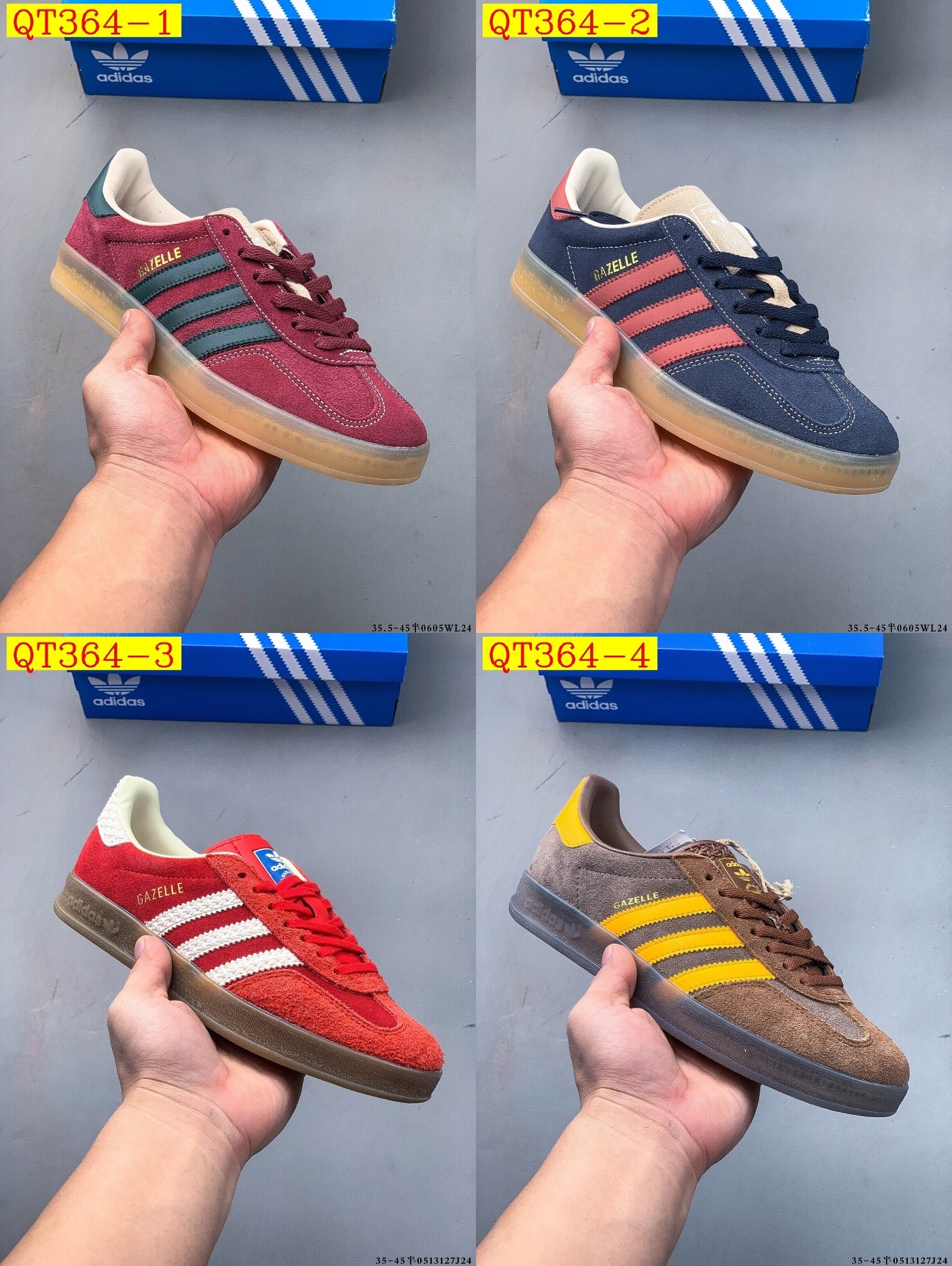 49$ Adidas Gazelle size 36-45 half 422460 QT364 gallery