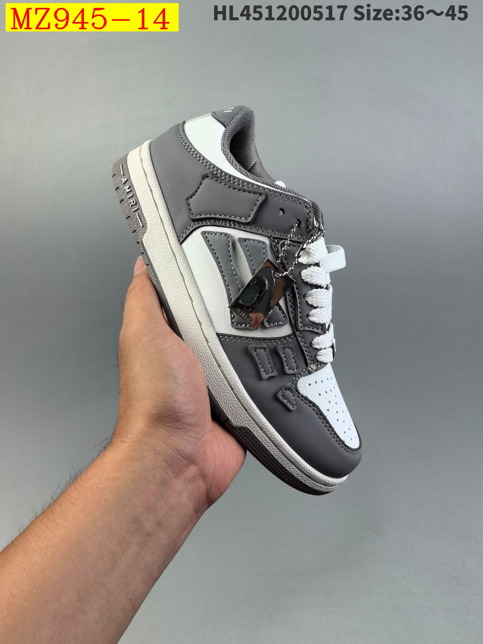 49$ Amiri Skeleton Low-Skel top Sneakers size 36-45 128420 MZ945 gallery