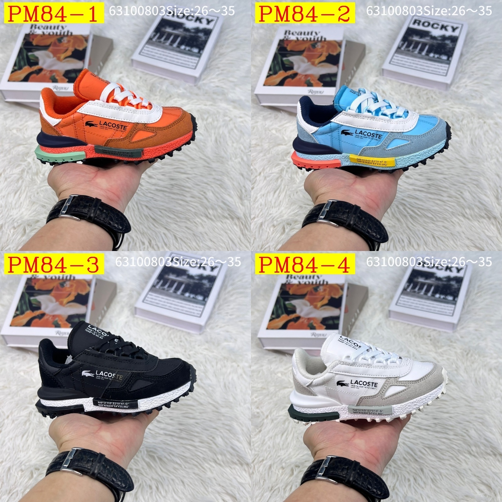 49$ LACOSTE COURT-MINIMA for kids Size 28-35 028430 PM84 gallery