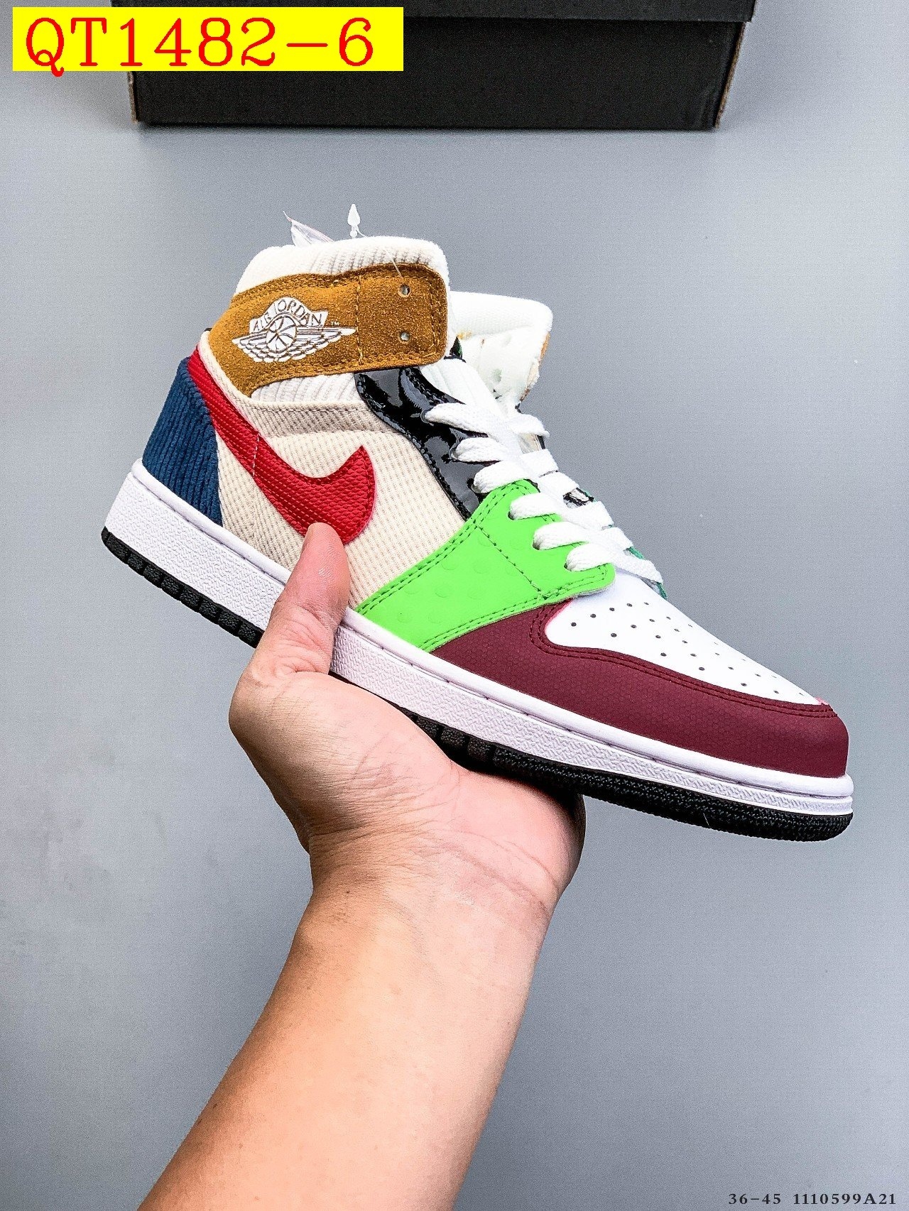 49$ NIKE AIR JORDAN MID 1 Size 36-45 928180 QT1482 gallery