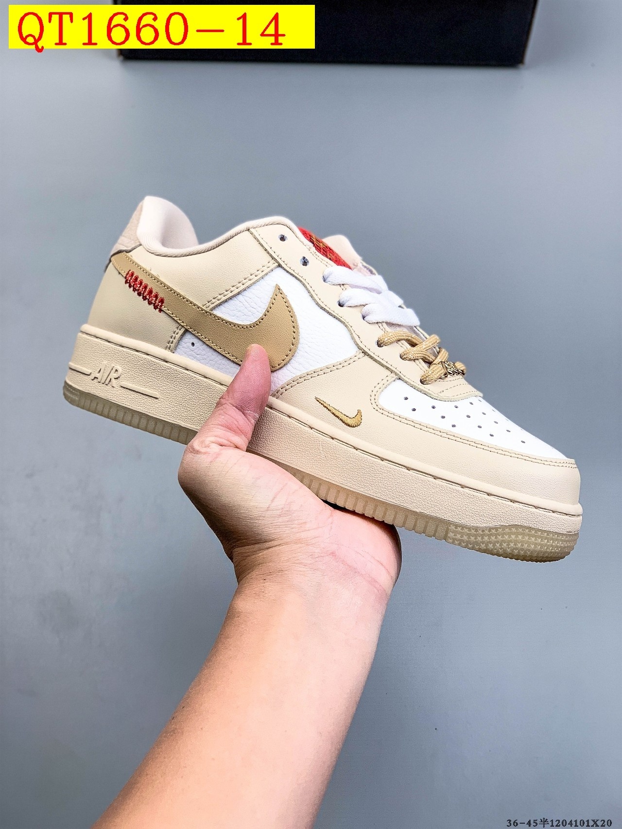 49$ Nike Air Force 1 Low Size 36-45 half 029060 QT1660 gallery