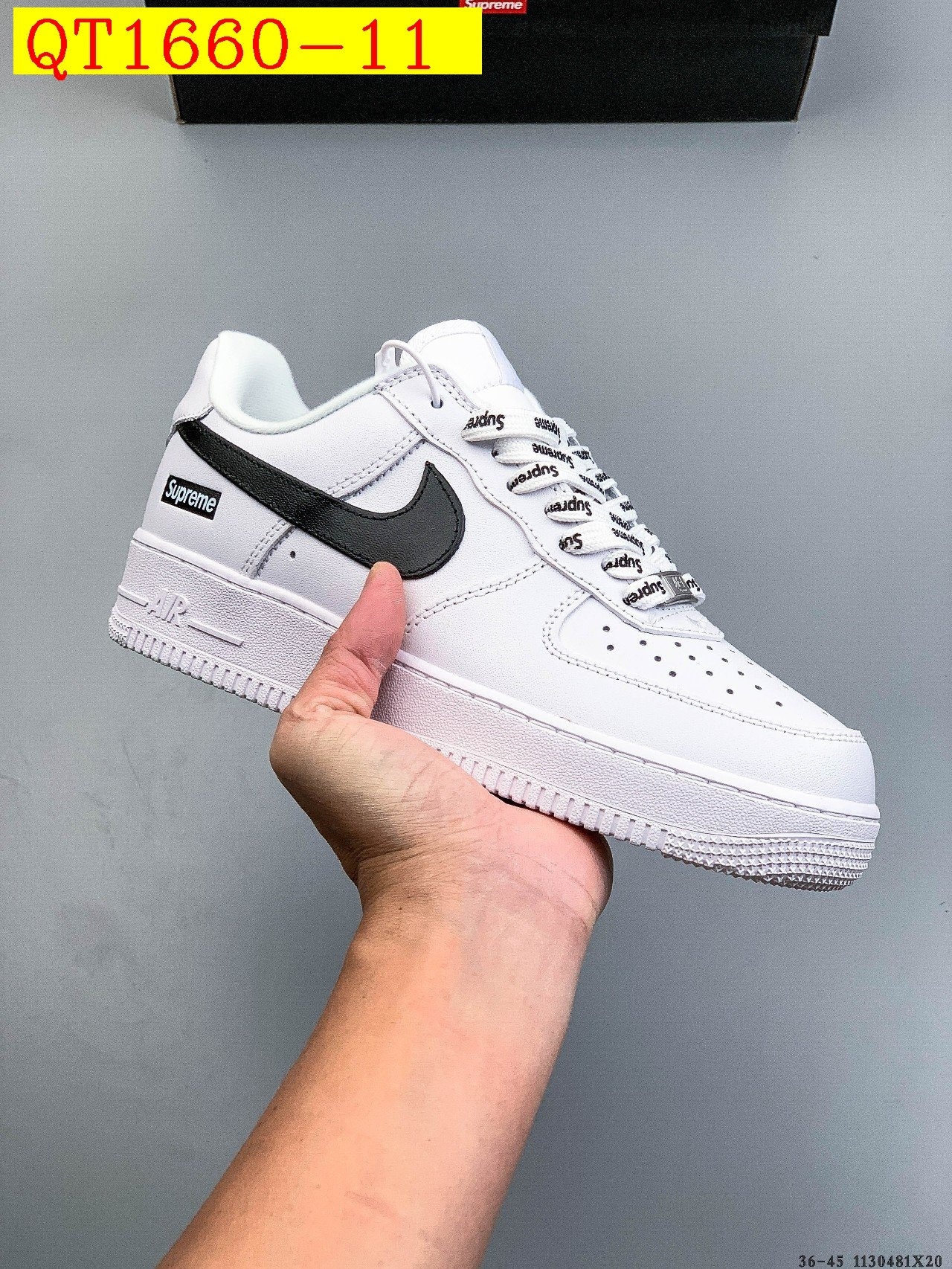 49$ Nike Air Force 1 Low Size 36-45 half 029060 QT1660 gallery