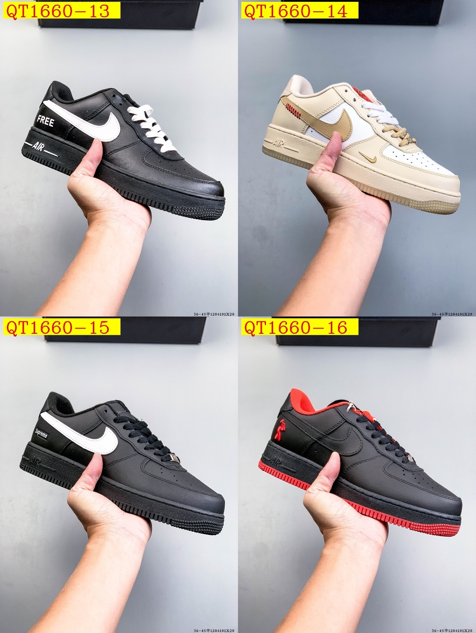 49$ Nike Air Force 1 Low Size 36-45 half 029060 QT1660 gallery