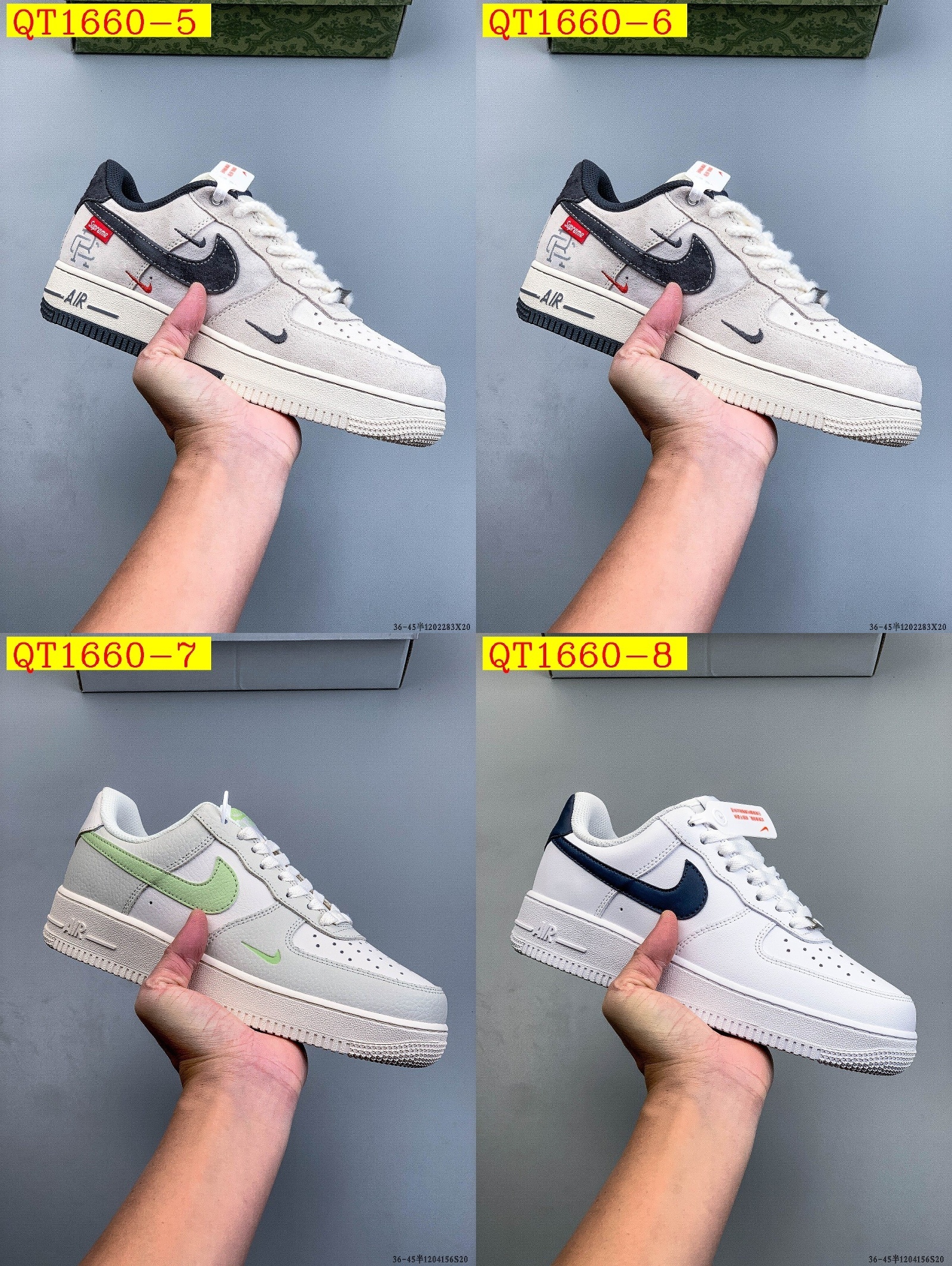 49$ Nike Air Force 1 Low Size 36-45 half 029060 QT1660 gallery