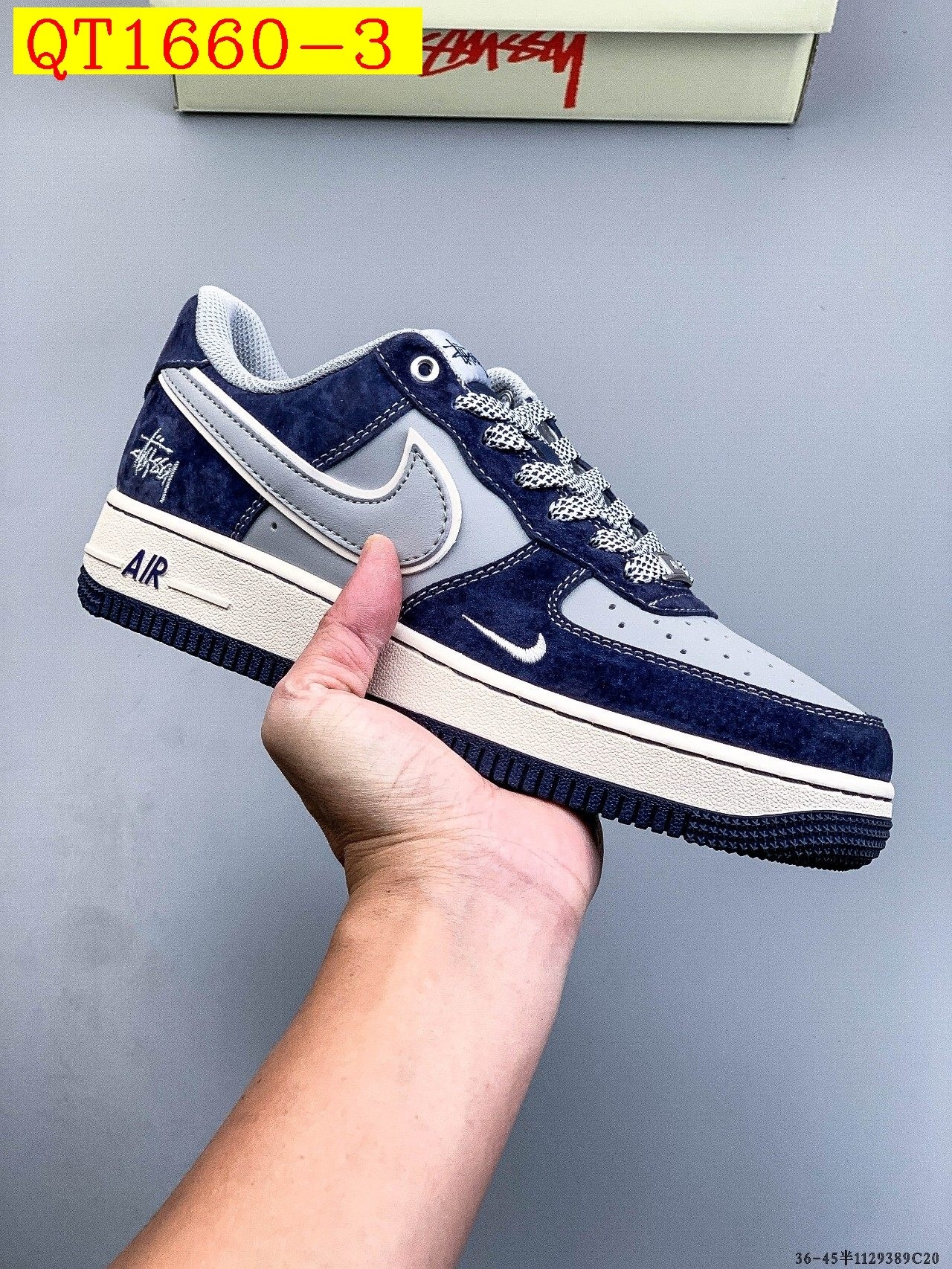 49$ Nike Air Force 1 Low Size 36-45 half 029060 QT1660 gallery