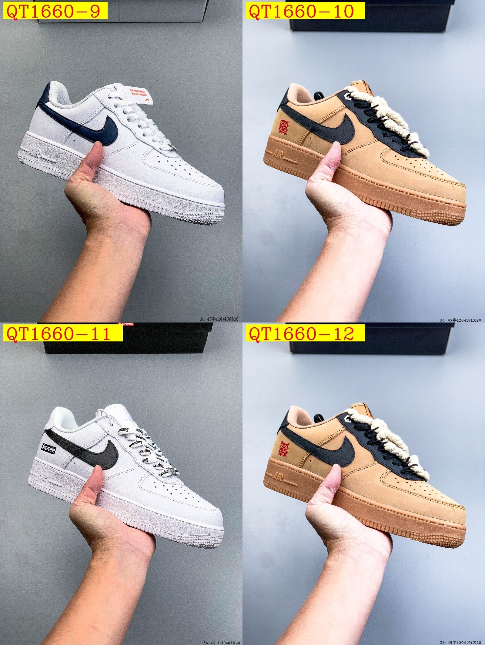 49$ Nike Air Force 1 Low Size 36-45 half 029060 QT1660 gallery