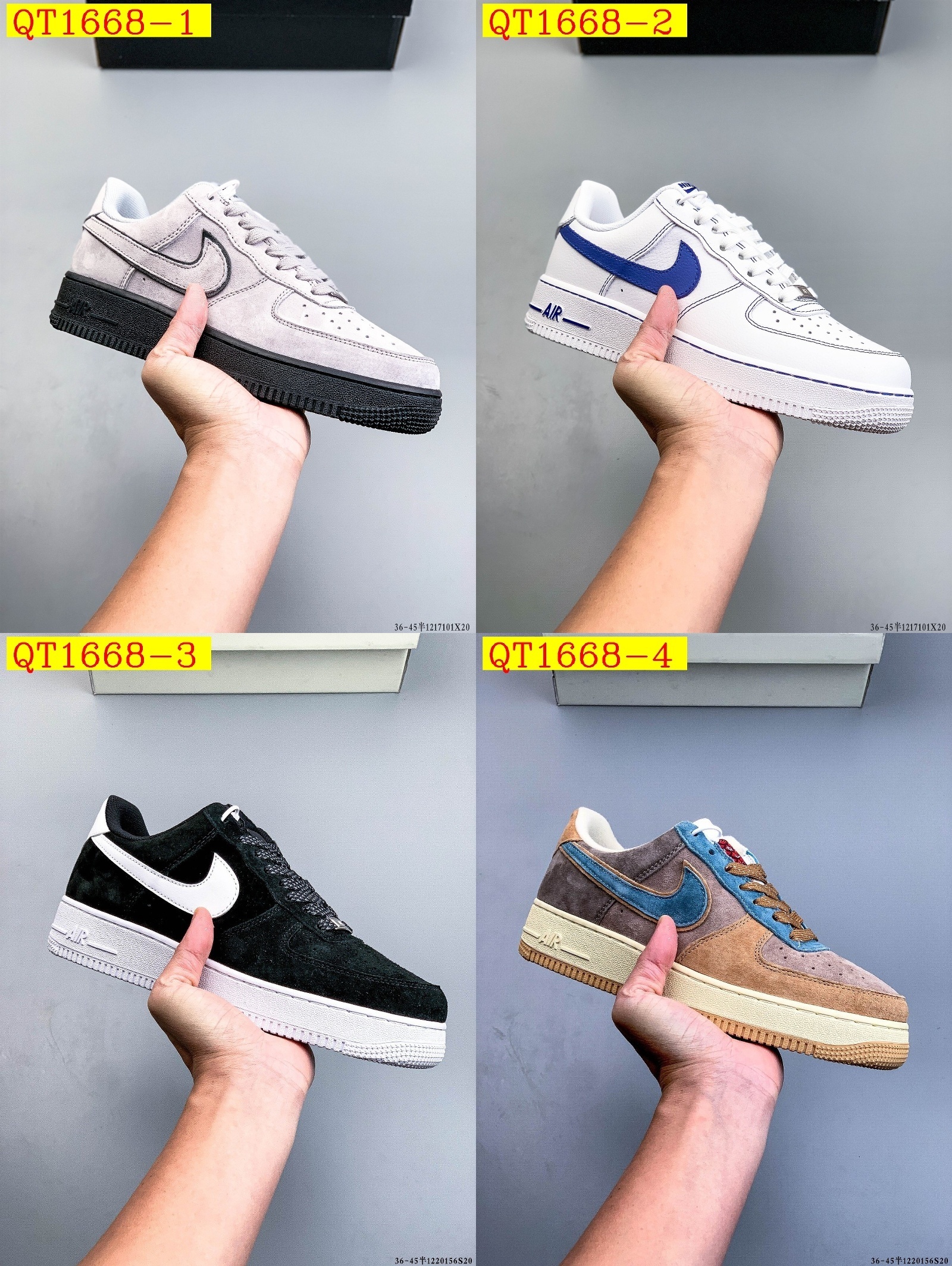 49$ Nike Air Force 1 Low Size 36-45 half 929020 QT1668 gallery