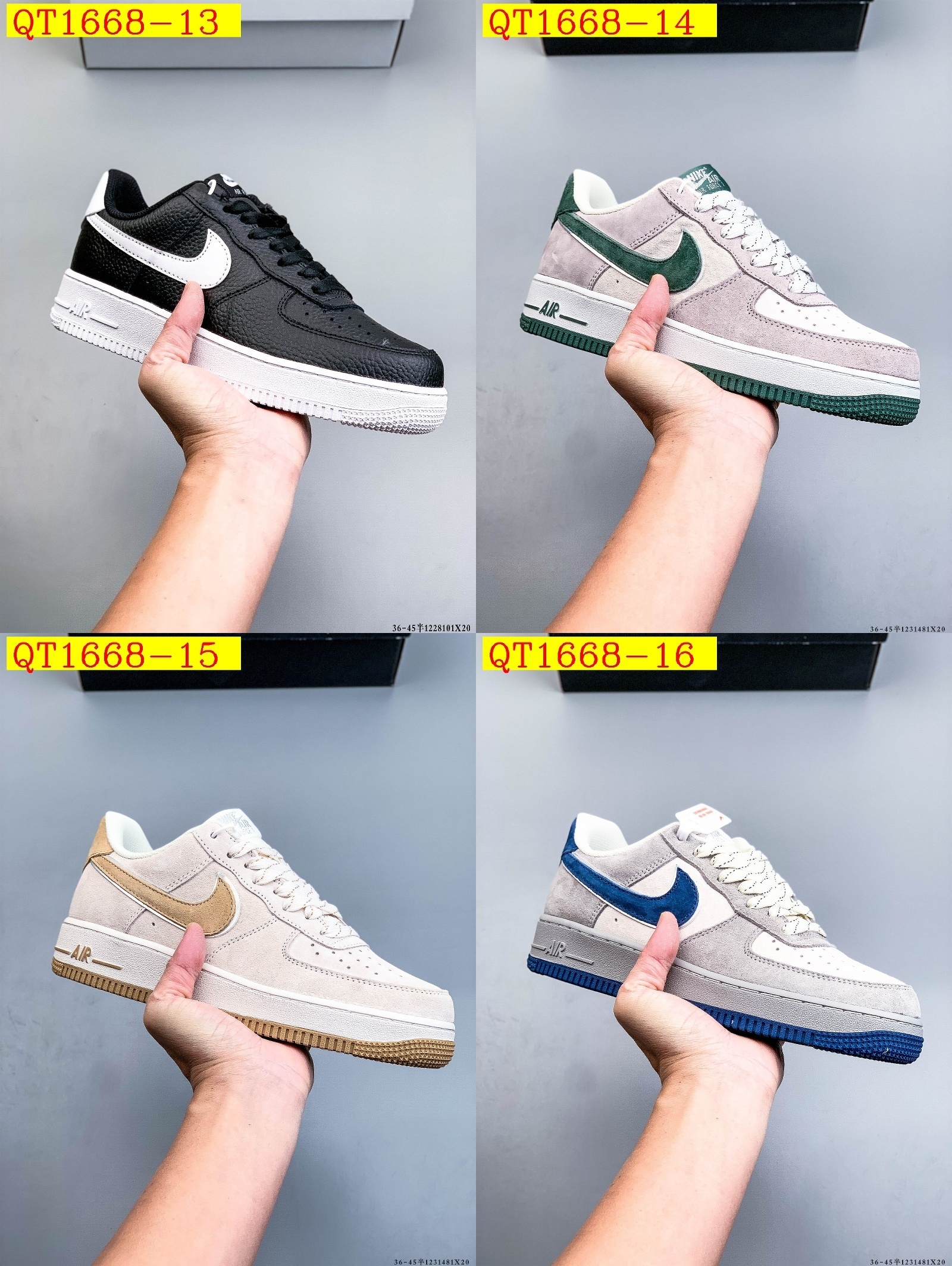 49$ Nike Air Force 1 Low Size 36-45 half 929020 QT1668 gallery