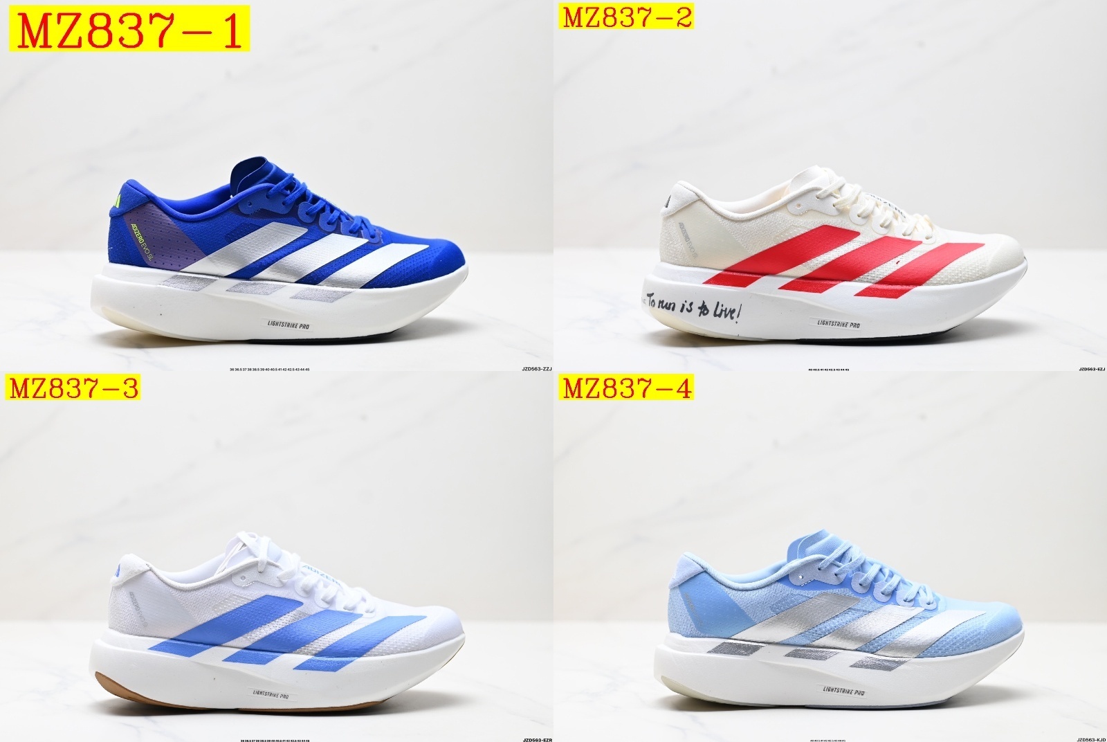 49$ Top Quality Adidas Adizero Evo SL half size 36-45 727430 MZ837 gallery
