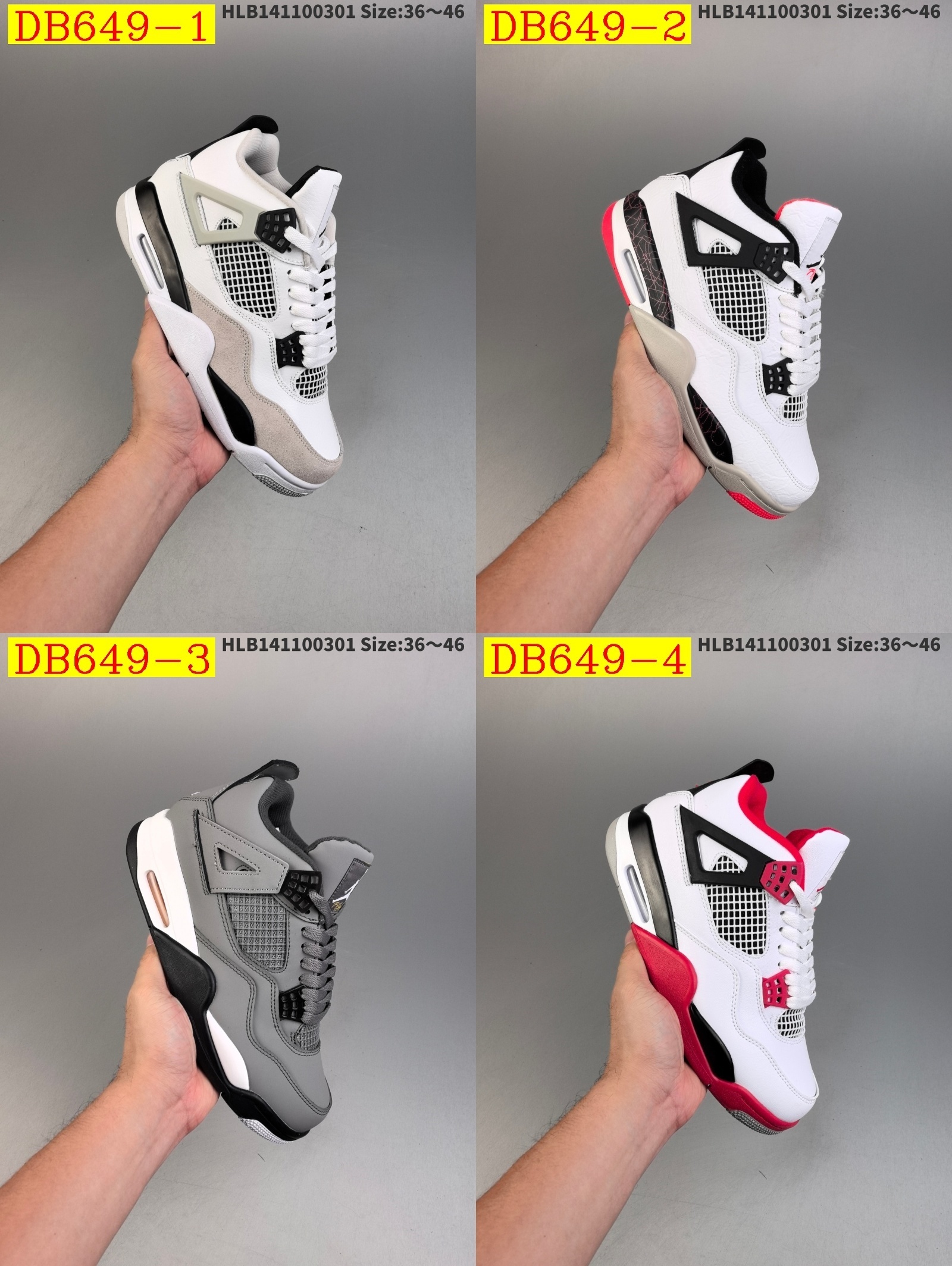 49$ dh Nike Air Jordan 4 Retro size 36-46 62324034496 DB649 gallery