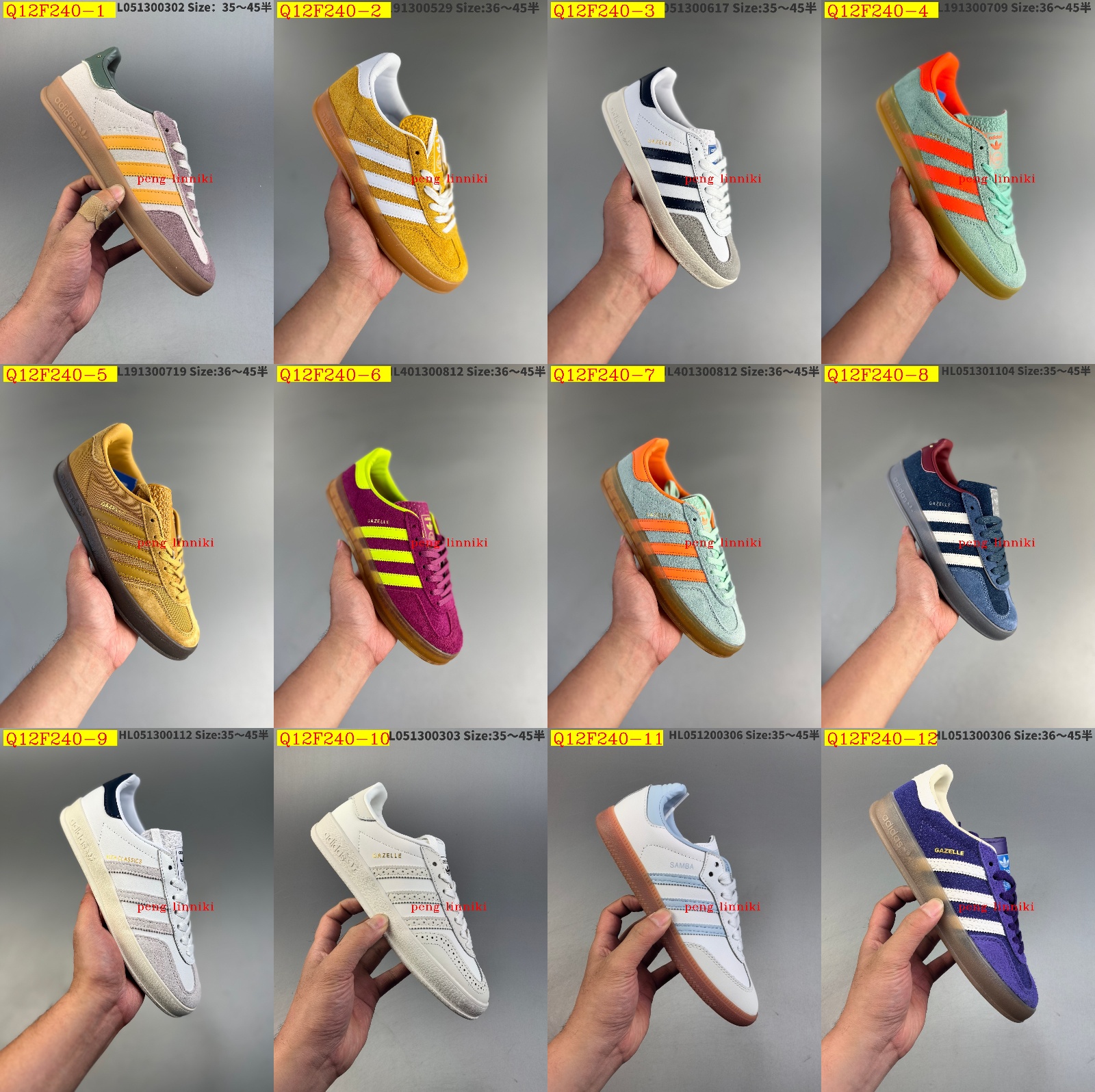 49$ new_dh Adidas Originals Gazelle Indoor Size 36-45 52166034168 Q12F240 gallery