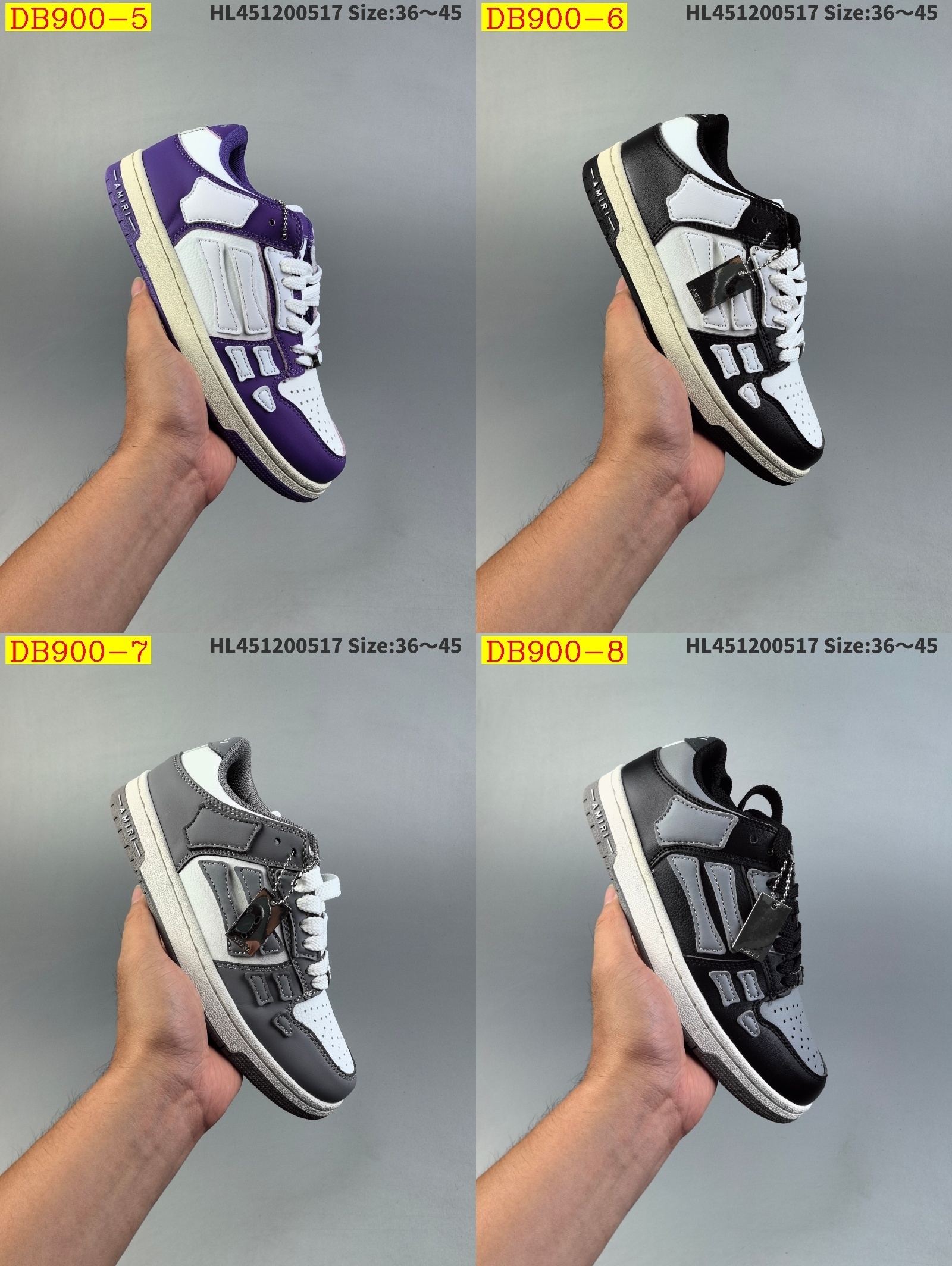 49$ new_dh Amiri  Skeleton Low-Skel top Sneakers SIZE 36-45 82547034260 DB900 gallery