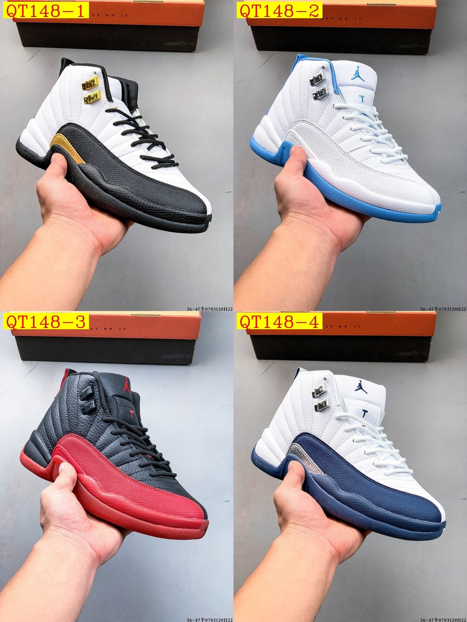 50$ Air Jordan 12 Retro size 36-45 half 828220 QT148 gallery