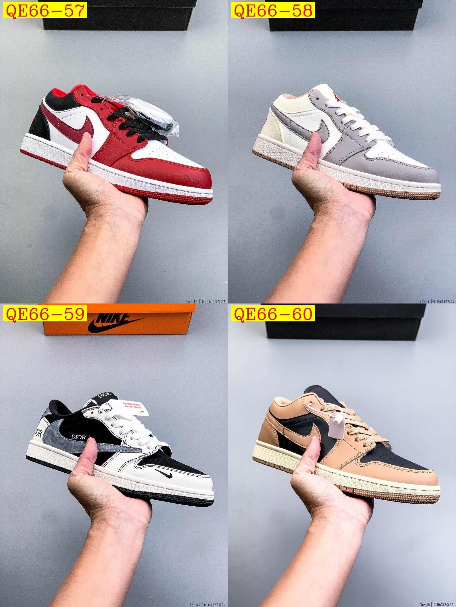 50$ NIKE AIR JORDAN LOW 1 1 size 36-45 half 820270 QE66 gallery