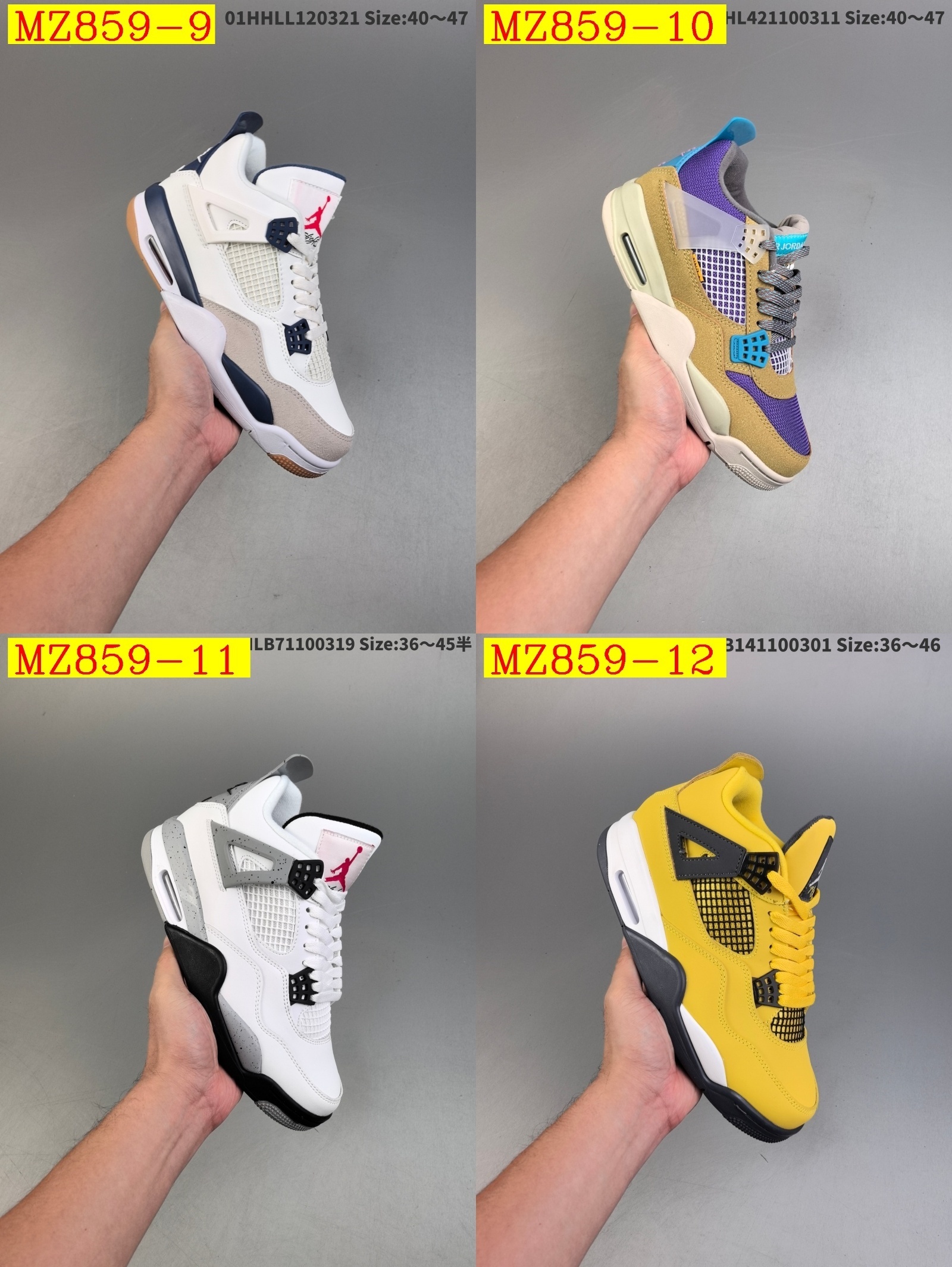 50$ Nike Air Jordan 4 Retro size 36-46 126210 MZ859 gallery