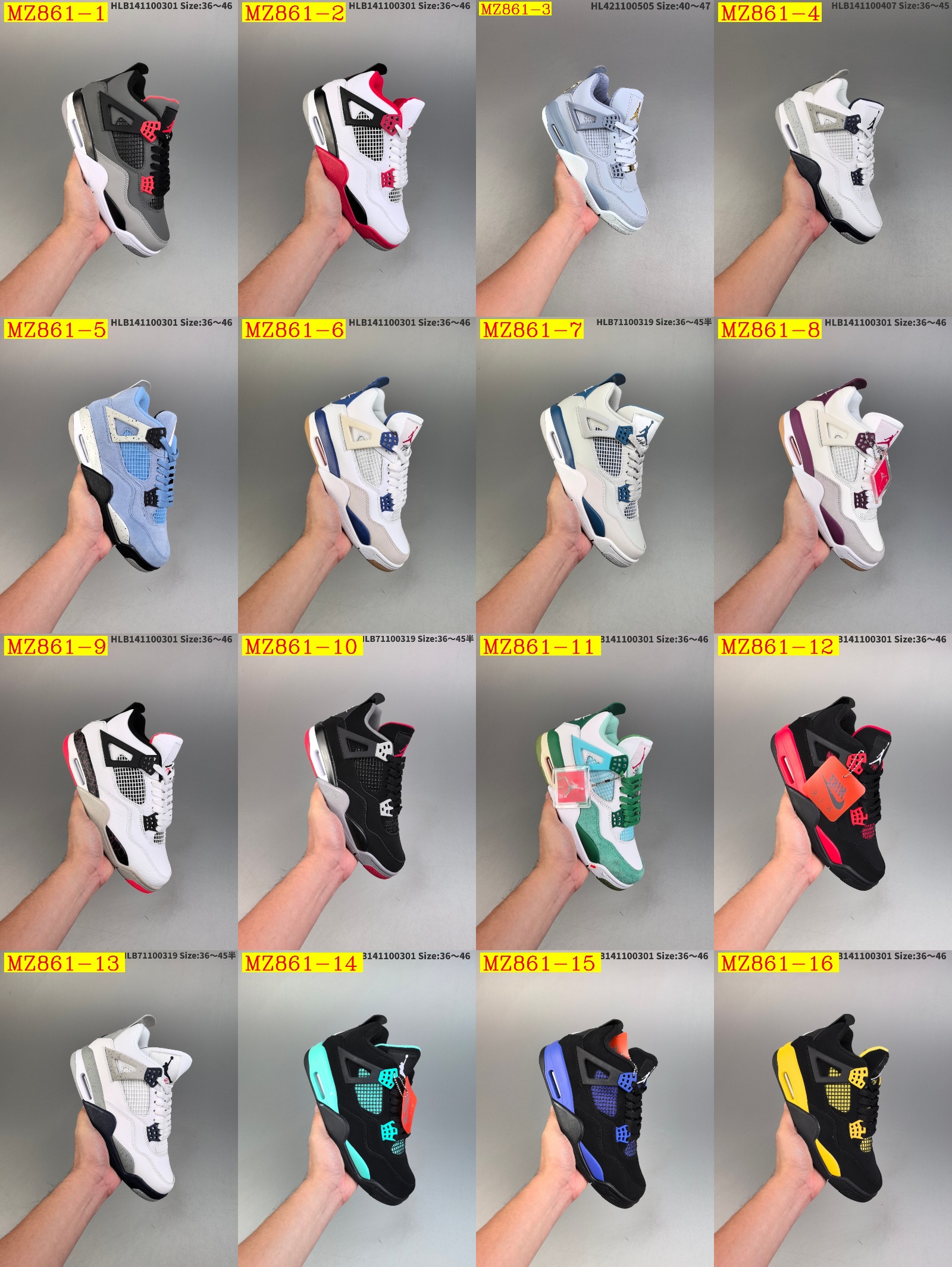 50$ Nike Air Jordan 4 Retro size 36-46 926210 MZ861 gallery
