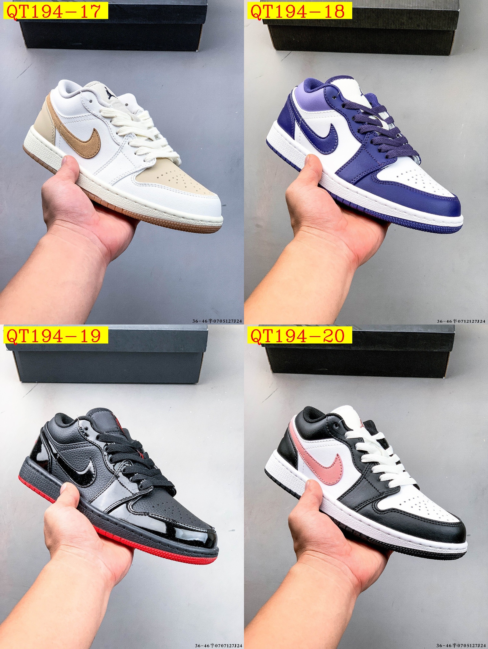 50$ Top Quality NIKE AIR JORDAN LOW 1 size 36-45 half 225400 QT194 gallery