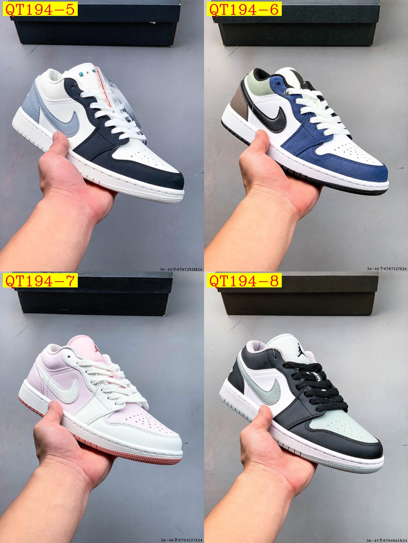 50$ Top Quality NIKE AIR JORDAN LOW 1 size 36-45 half 225400 QT194 gallery
