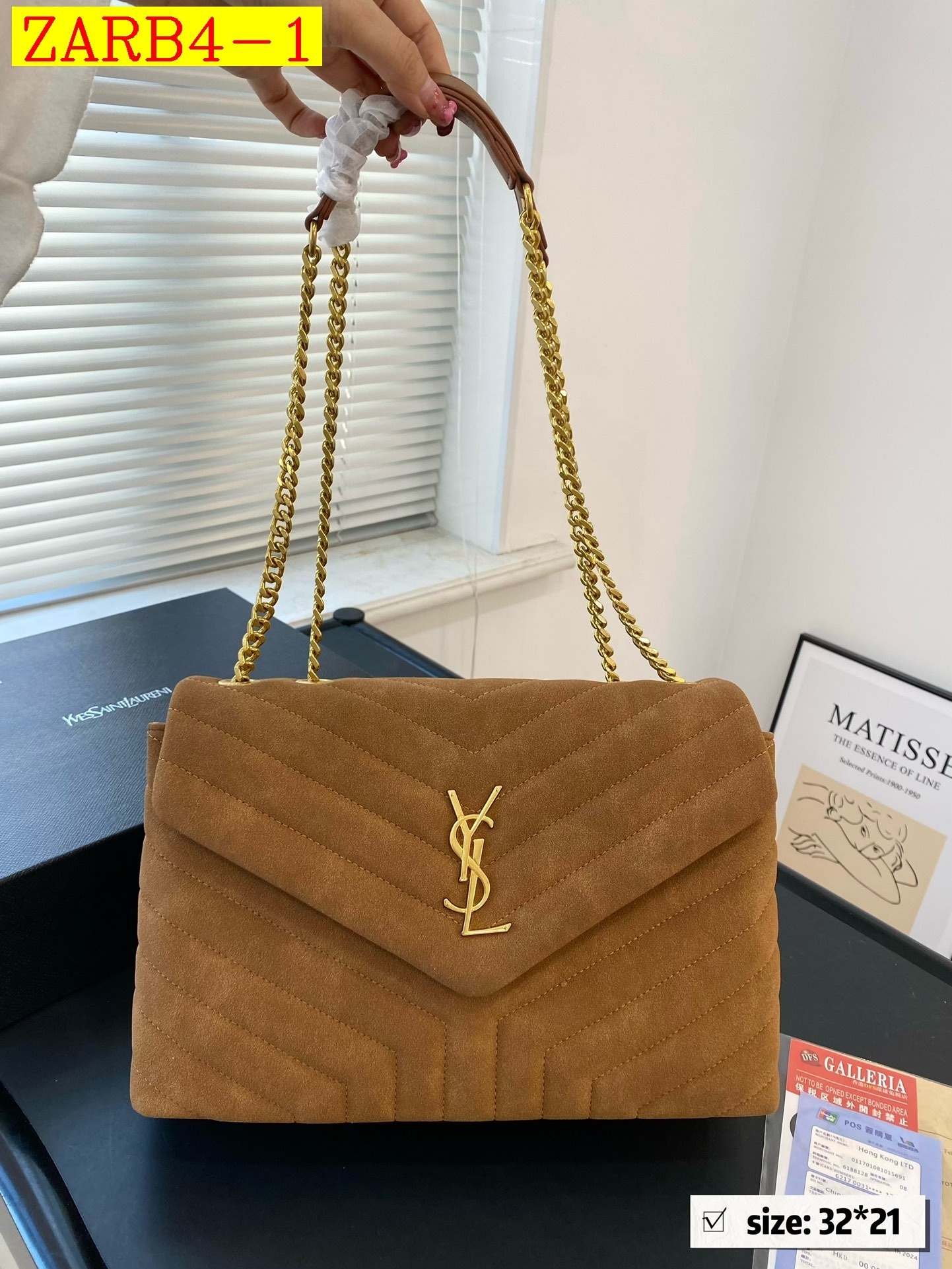 50$ YSL Suede Cloud Bag Medium 32cm small 25cm Size S-M 924550 ZARB4 gallery