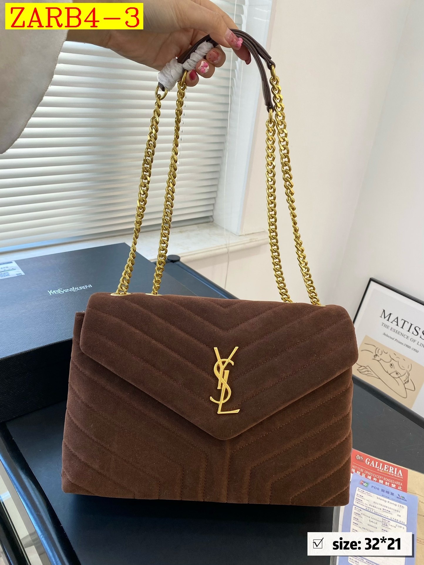 50$ YSL Suede Cloud Bag Medium 32cm small 25cm Size S-M 924550 ZARB4 gallery