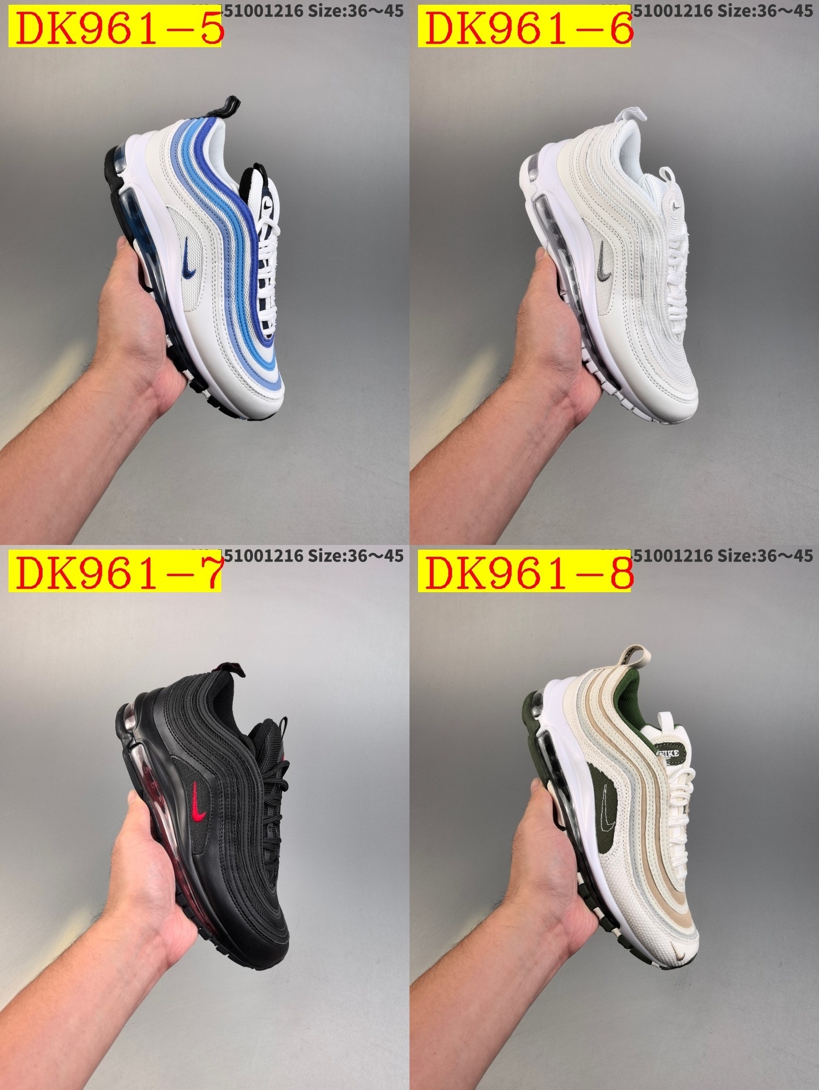50$ dh NIKE AIR MAX 97 size 36-45 62504035408 DK961 gallery