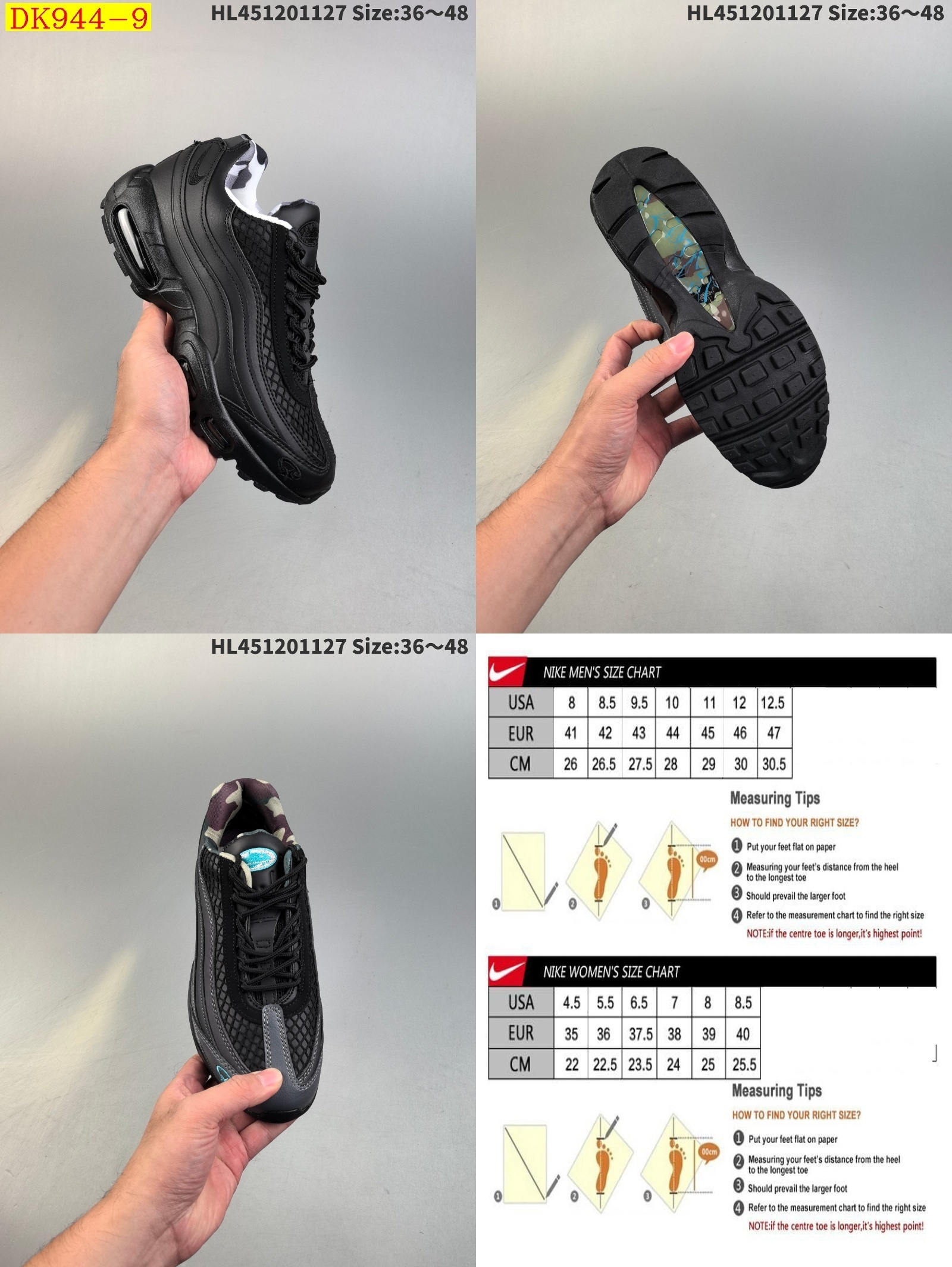 50$ new_dh NIKE Air Max 95 SIZE 36-45 82547034272 DK944 gallery