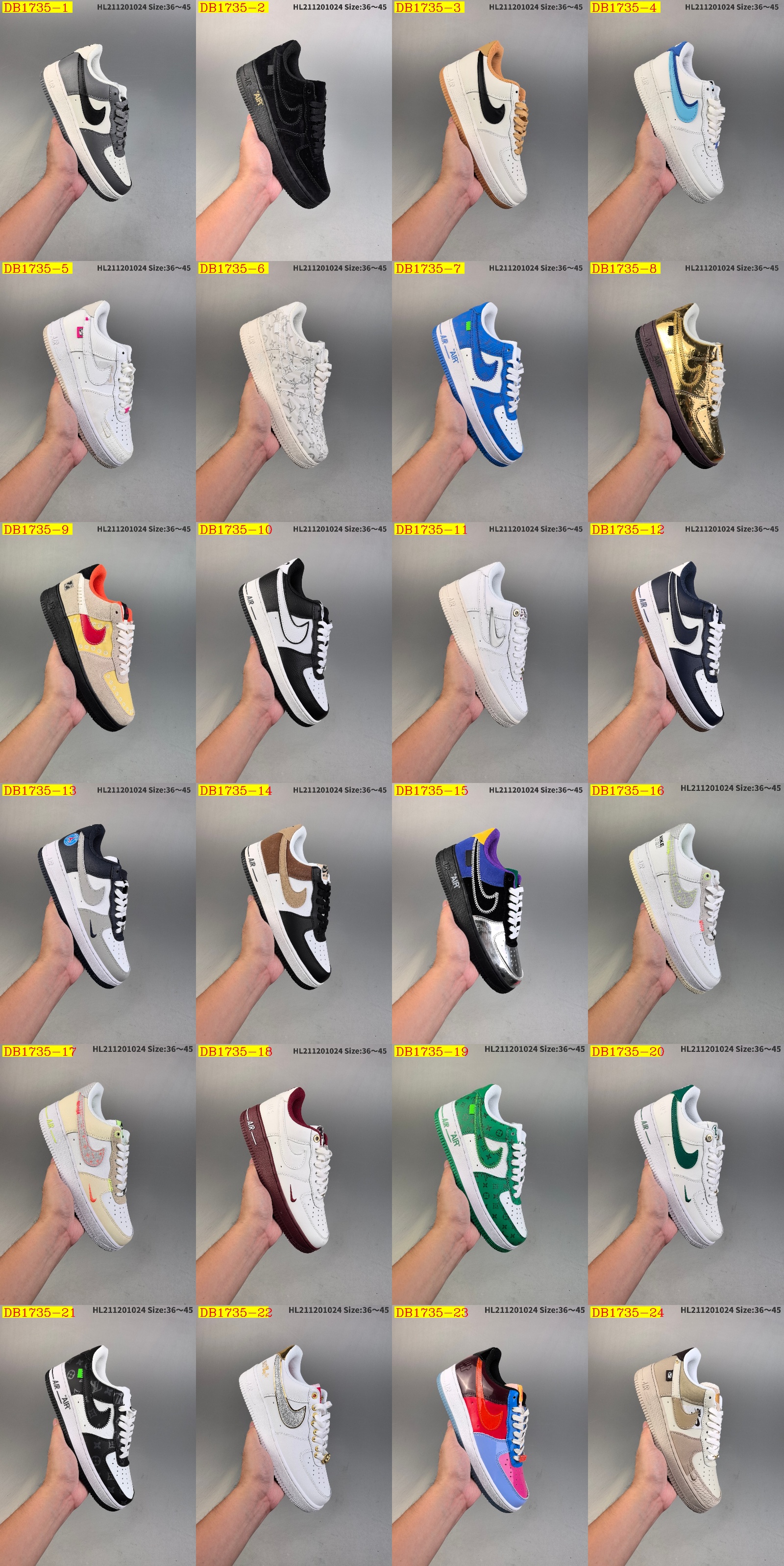 50$ new_dh Nike AIR FORCE 1 LOW size 36-45 92643034271 DB1735 gallery