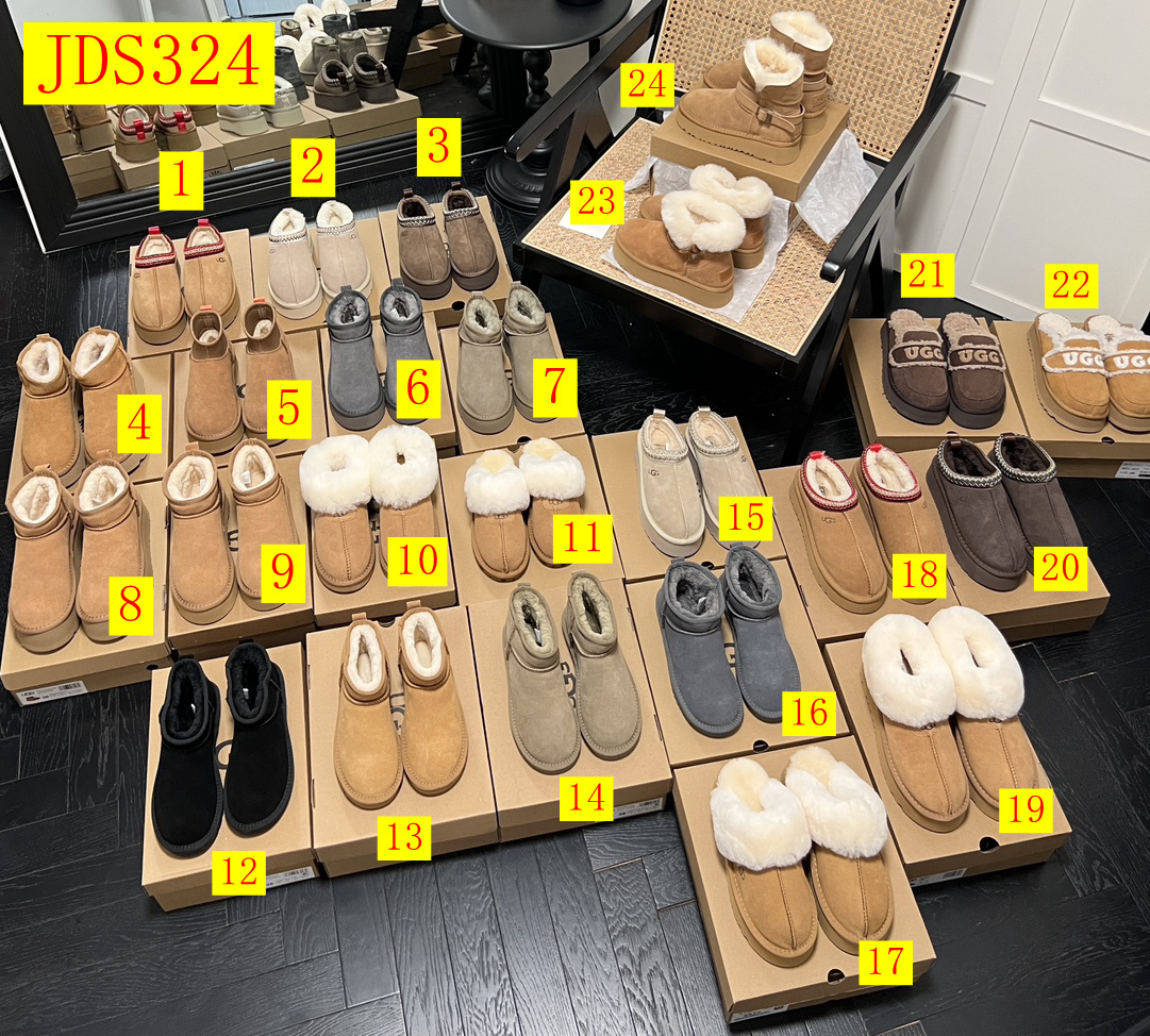 50$ new_dh Top Quality UGG Boot Leather Wool Size 35-40 52251035964 JDS324 gallery