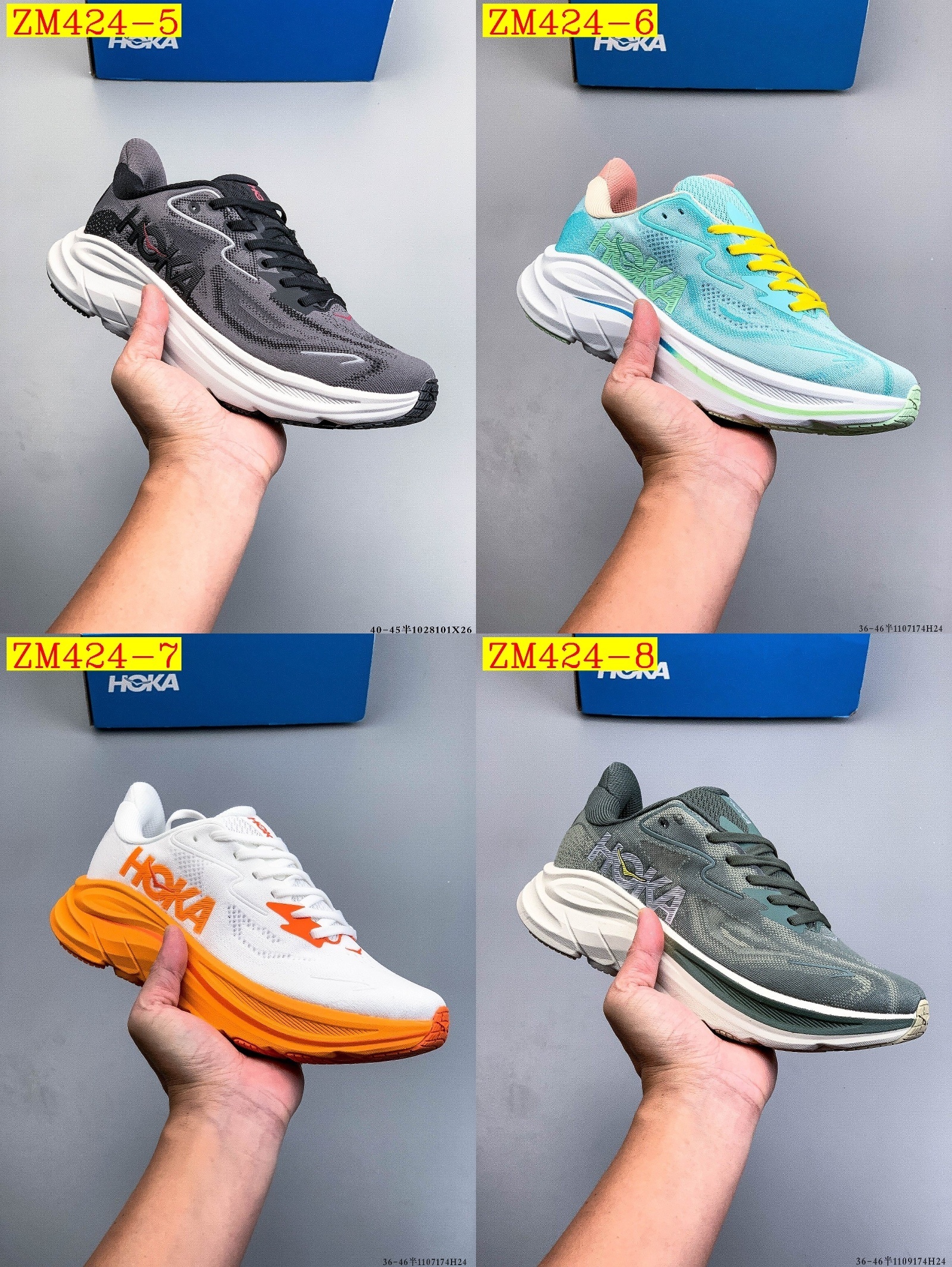 51$ HOKA ONE ONE Clifton 10 Size 36-46 half 920670 ZM424 gallery