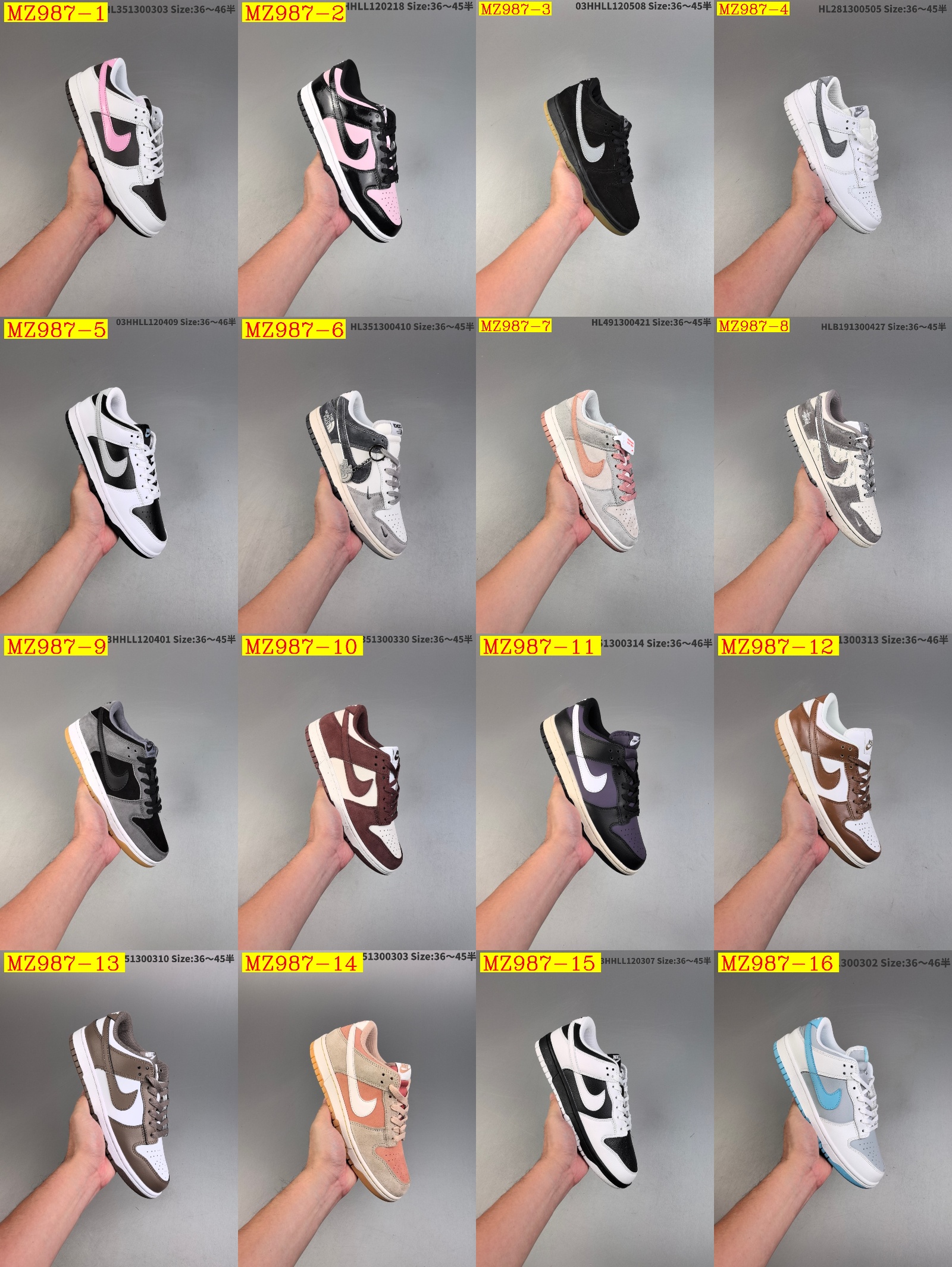 51$ Nike SB Dunk Low Pro Fog half size 36-46 127610 MZ987 gallery