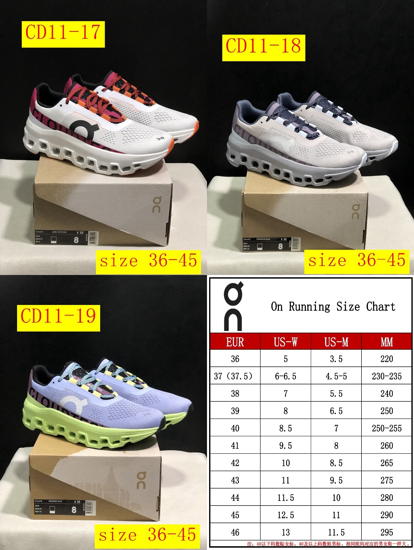 51$ dh On Cloudmonster size 36-45 CD11 gallery